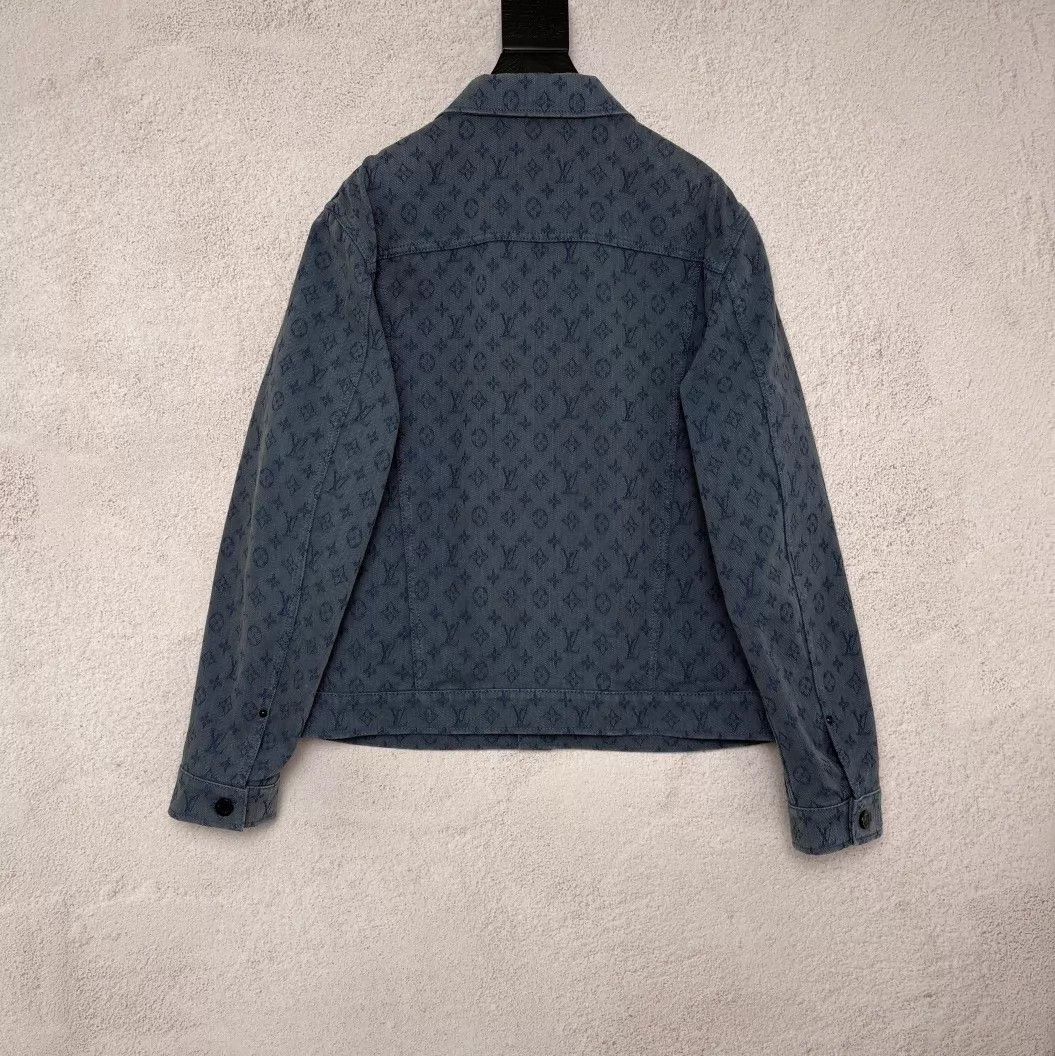 Louis Vuitton LV Monogram Blue Long Sleeve Denim Jacket Size 50 Size US M / EU 48-50 / 2 - 2 Thumbnail