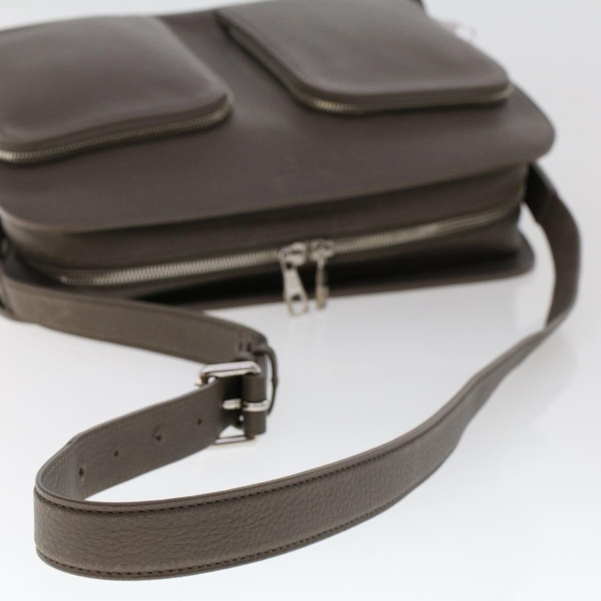 Louis Vuitton LOUIS VUITTON Naxos Shoulder Bag Leather Gray Size ONE SIZE - 7 Thumbnail