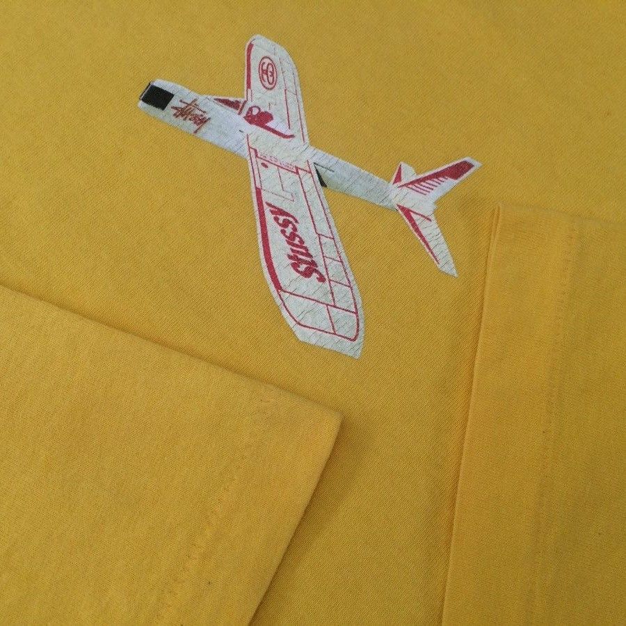 Stussy Vintage 90s Stüssy Glider Airplane Logo T-Shirt Size US L / EU 52-54 / 3 - 4 Thumbnail
