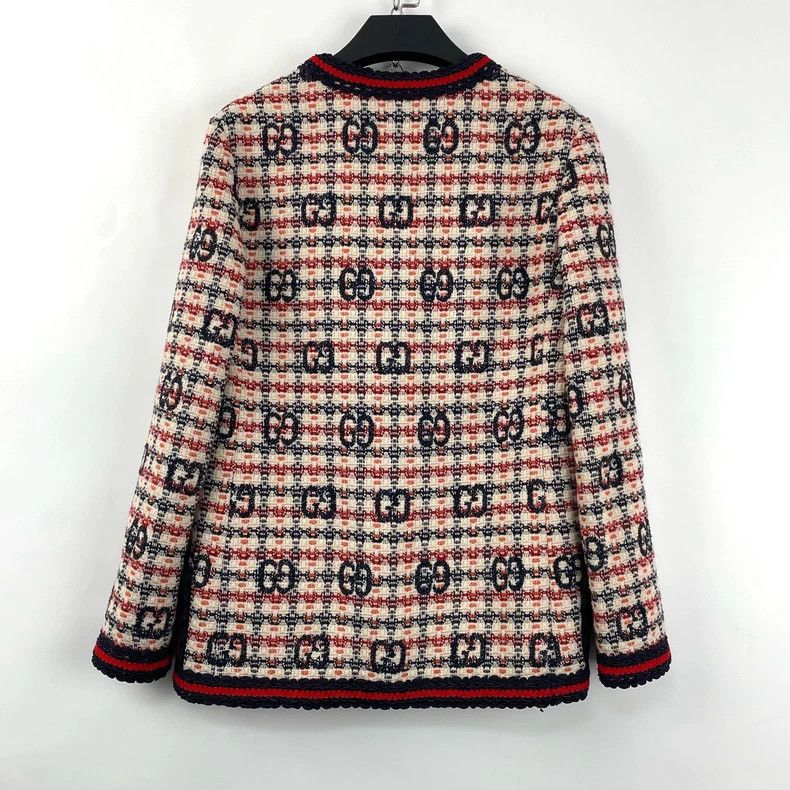 Gucci Gucci Double G full-printed tweed jacket 2504-Nextarrow Size XS / US 0-2 / IT 36-38 - 1 Thumbnail