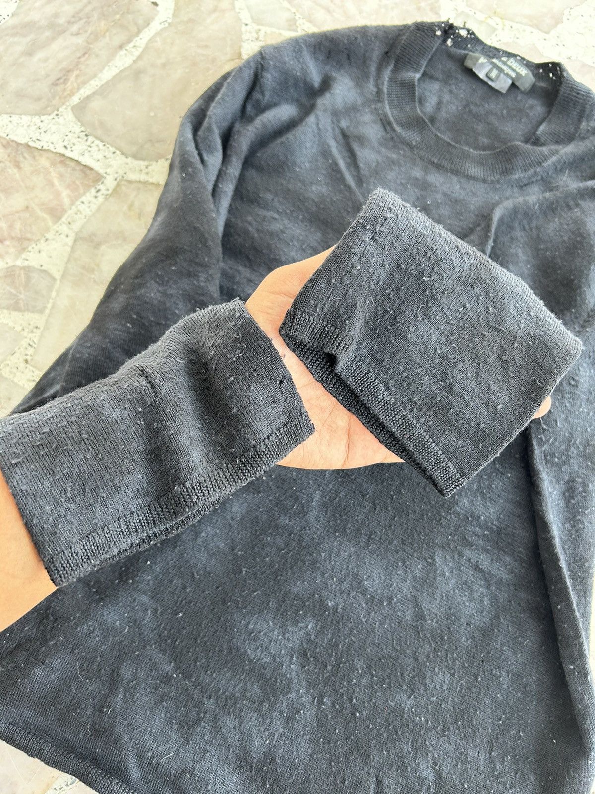 Comme des Garcons Homme Deux CDGHD Wool Fleece Dristresseed Longsleeve Size US L / EU 52-54 / 3 - 9 Thumbnail