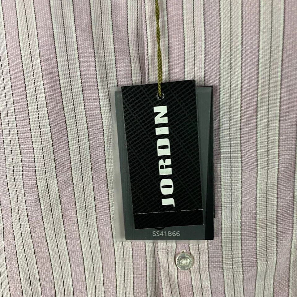 Other Jordin Dress Shirt Men's Large NWD Striped Pink Cotton L Size US L / EU 52-54 / 3 - 2 Thumbnail