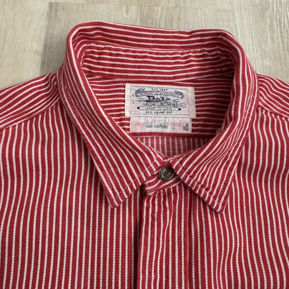 Polo Ralph Lauren Ralph Lauren Authentic Dungarees USA Work Shirt XL Y2K Size US XL / EU 56 / 4 - 3 Thumbnail