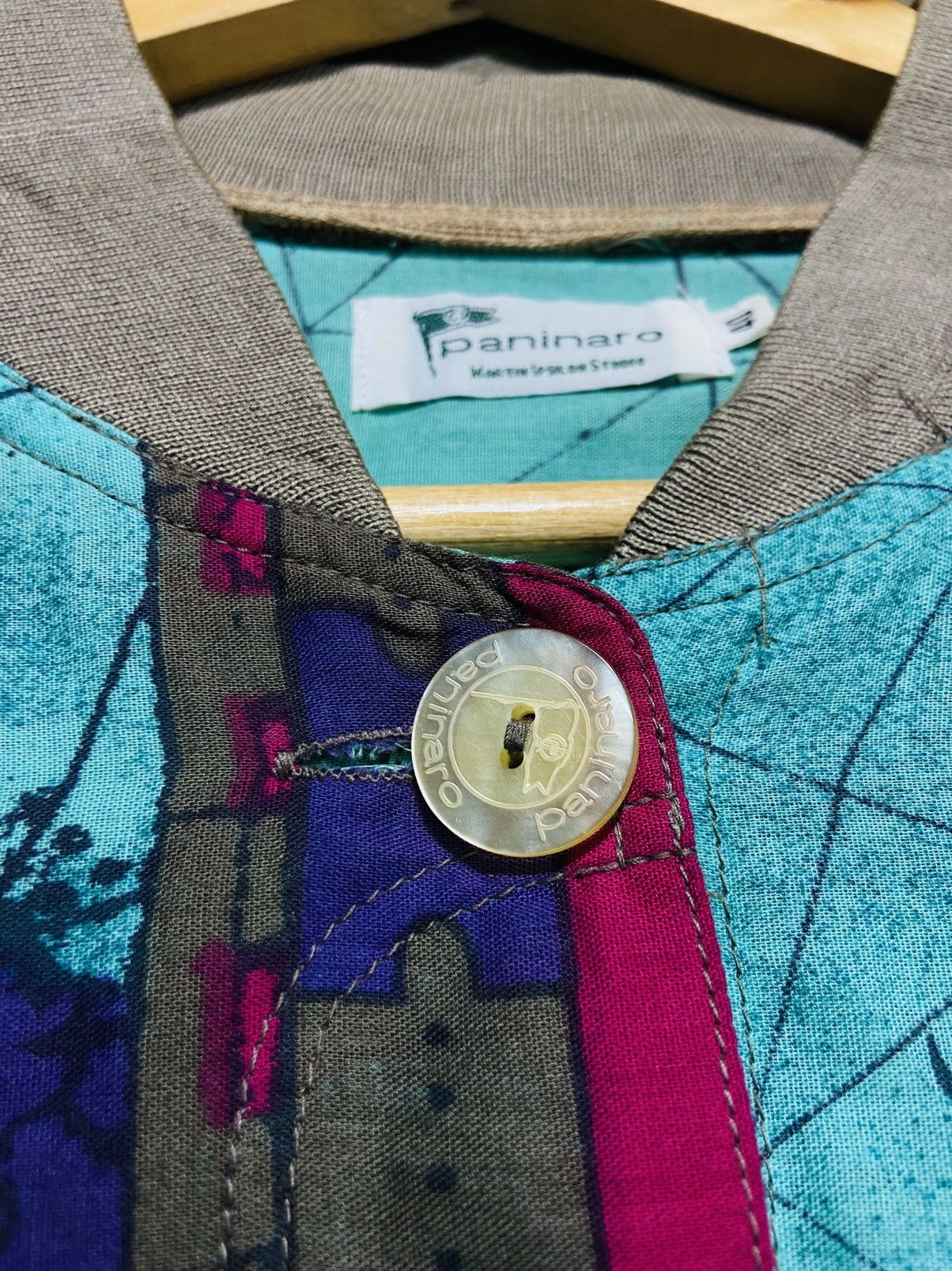 FunSet of Art 80s Paninaro Map Print Cropped Bomber Jacket-Martin Epsilon Size L / US 10 / IT 46 - 9 Thumbnail