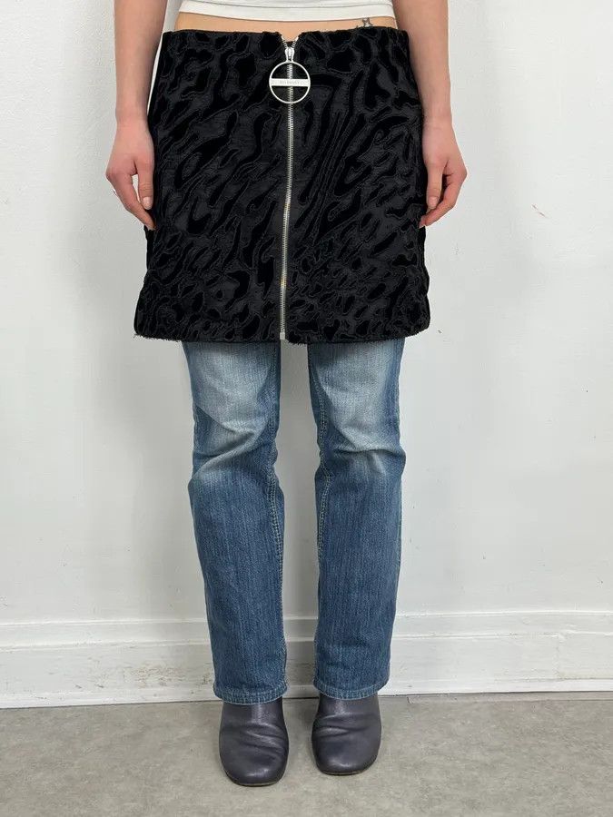 Givenchy Givenchy Black Lace Relief Leopard Effect Skirt Size 26" / US 2 / IT 38 - 2 Thumbnail