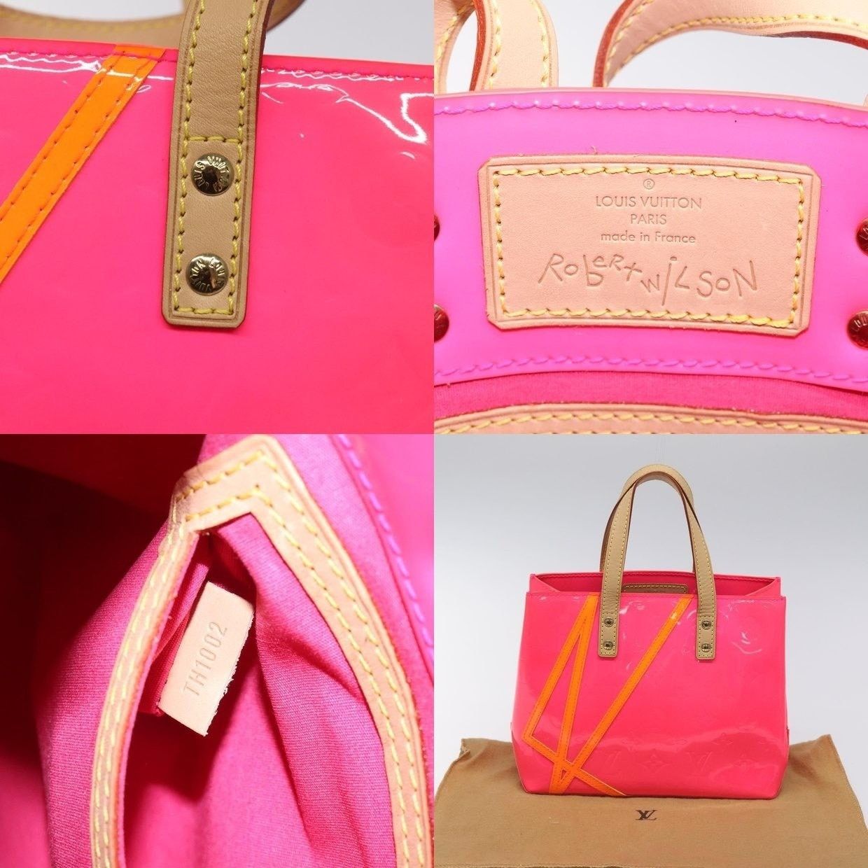 Louis Vuitton Louis Vuitton Monogram Vernis Fluo Reade PM Handbag Red Size ONE SIZE - 14 Thumbnail