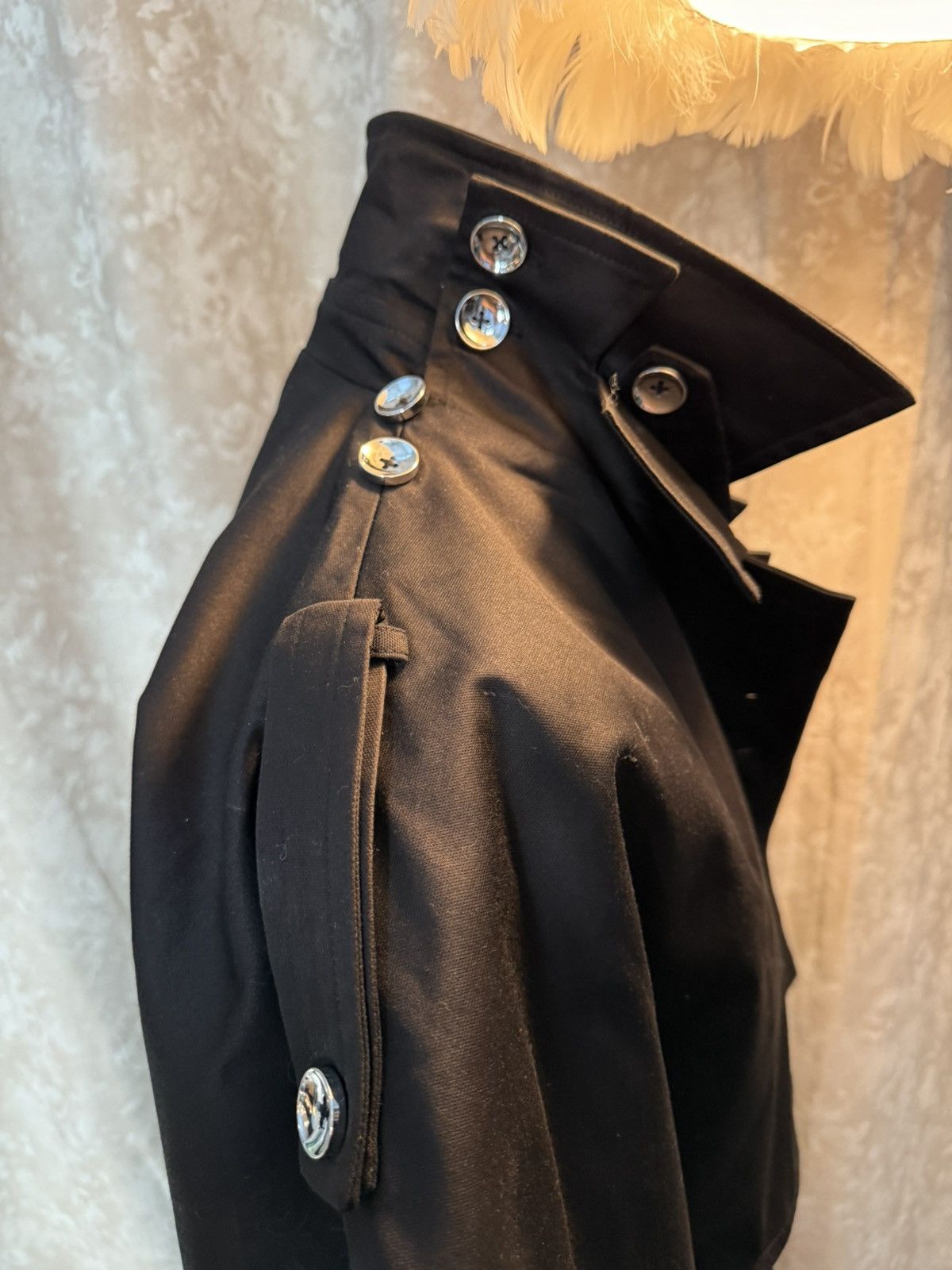 Other Gothic Military-Style Black Trench Coat – Bold Statement Size US L / EU 52-54 / 3 - 9 Thumbnail
