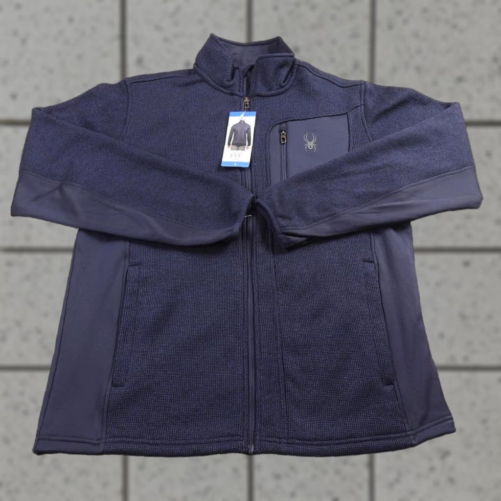 Spyder Spyder Jacket Mens L Blue Full Zip Knit Fleece Lined Ski Outdoor Coat Hiking Size US L / EU 52-54 / 3 - 1 Thumbnail