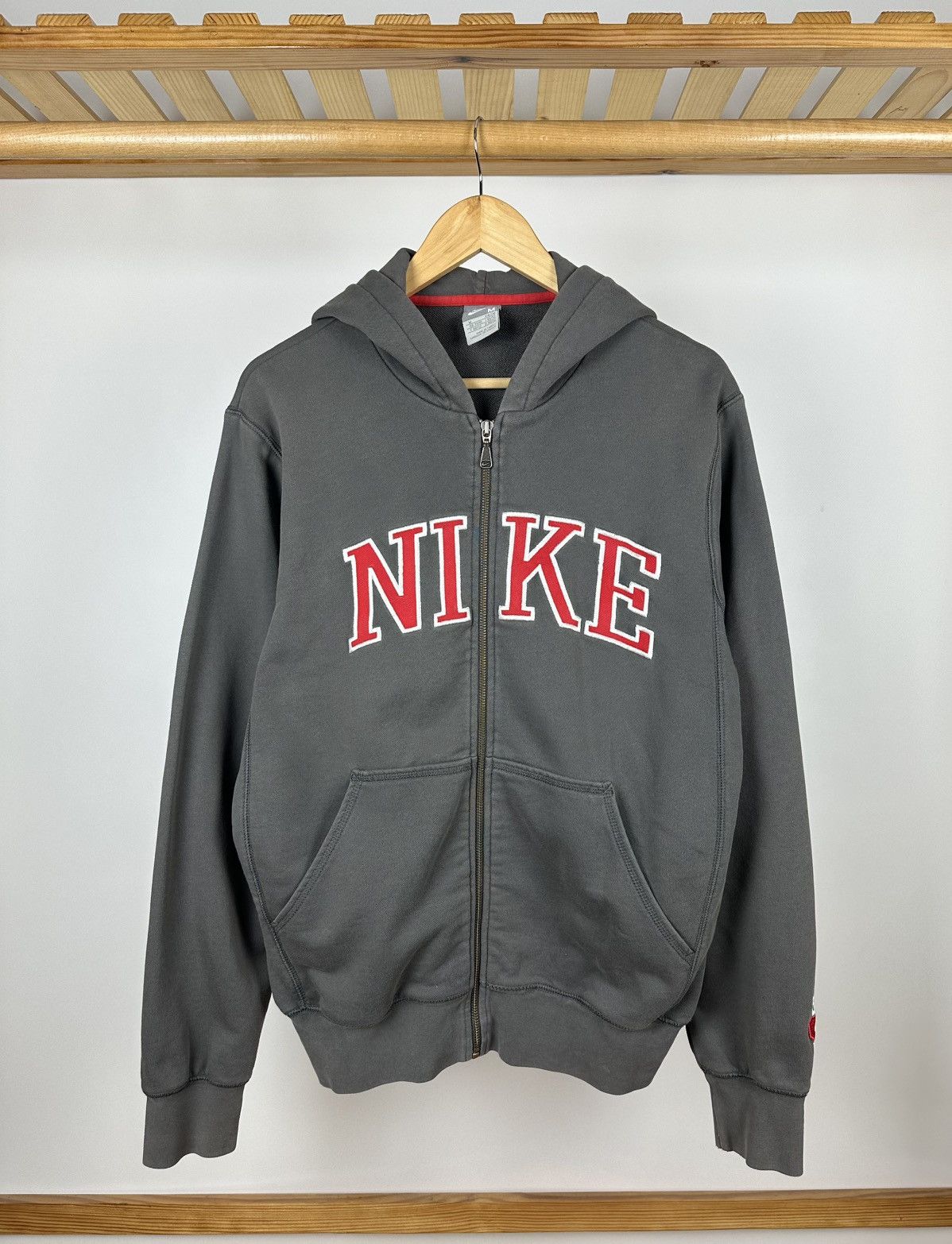 Vintage Nike Y2K Zip Hoodie Big Logo