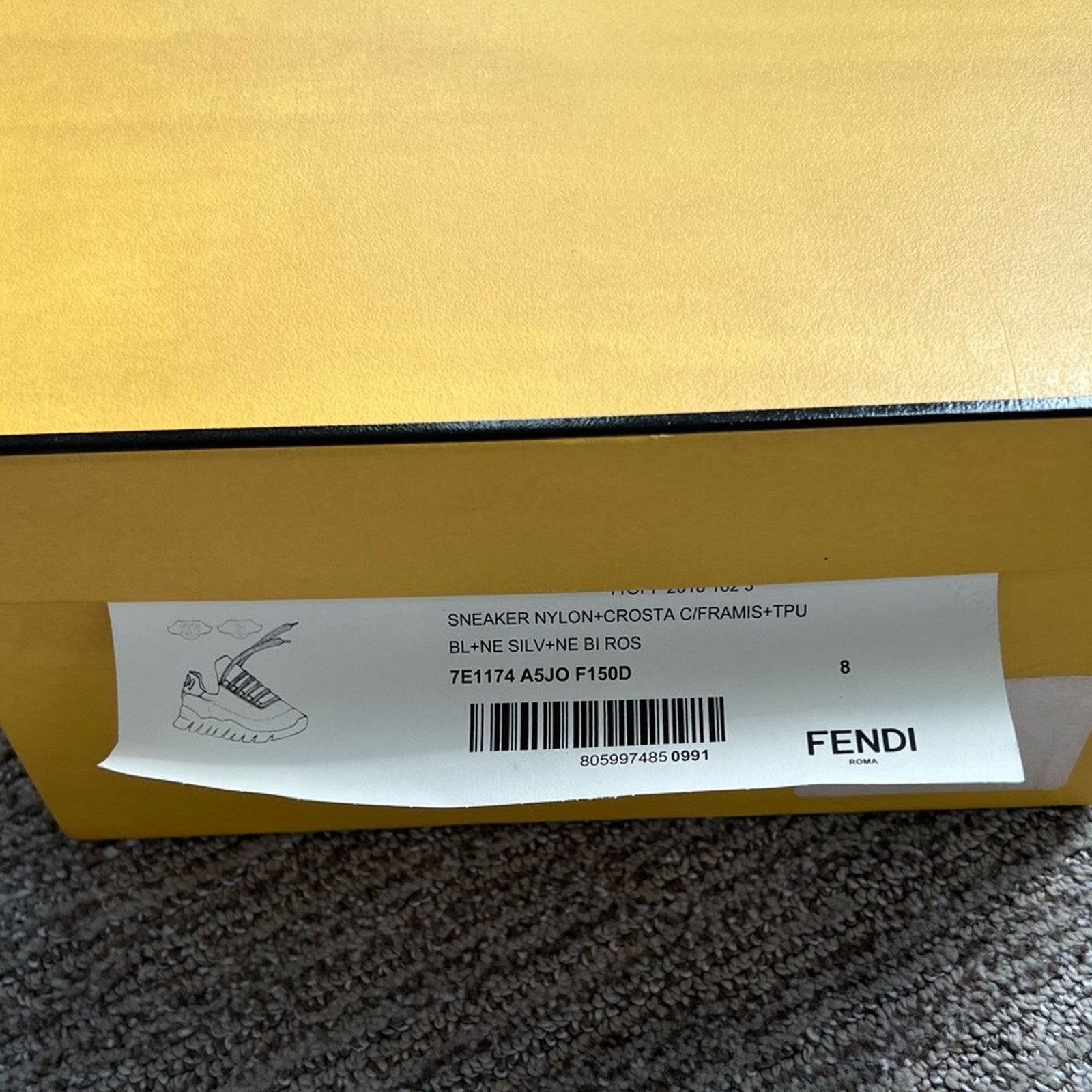 Fendi Fendi Men’s Neoprene Blue/White/Silver Slip-On Sneakers Size US 8 / EU 41 - 10 Thumbnail