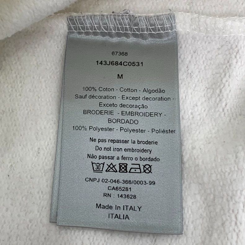 Dior Dior White logo letter embroidery cotton round-neck long-sl Size US M / EU 48-50 / 2 - 7 Thumbnail