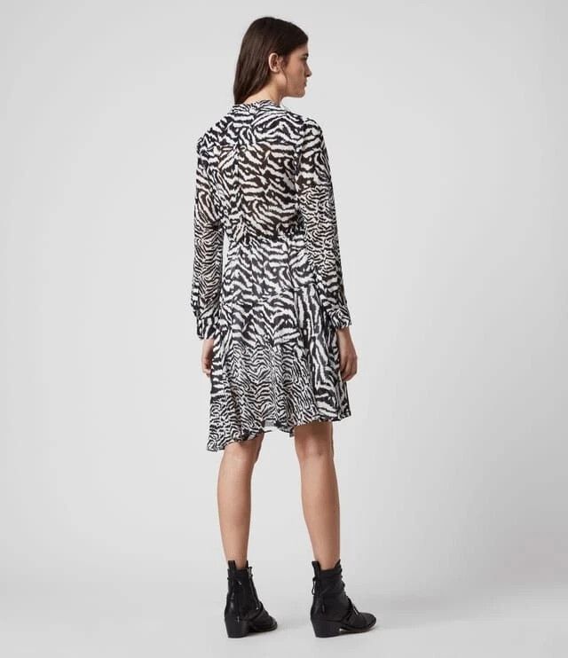 Allsaints Allsaints Martina Remix Dress Animal Zebra Pattern Size M / US 6-8 / IT 42-44 - 3 Thumbnail