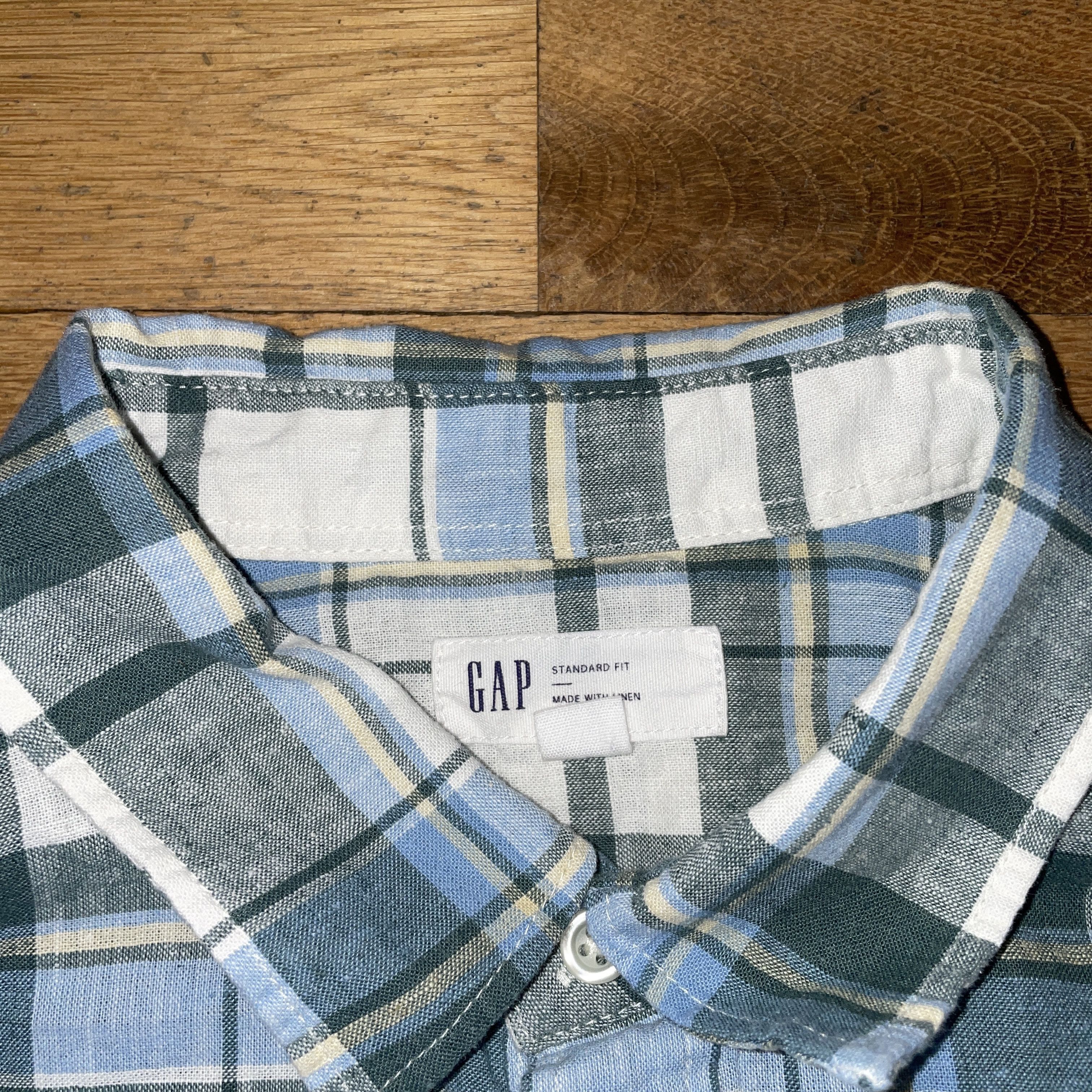 Gap Gap Men's Fashion Shirt 55% Linen Summer Standard Fit Size L Size US L / EU 52-54 / 3 - 3 Thumbnail