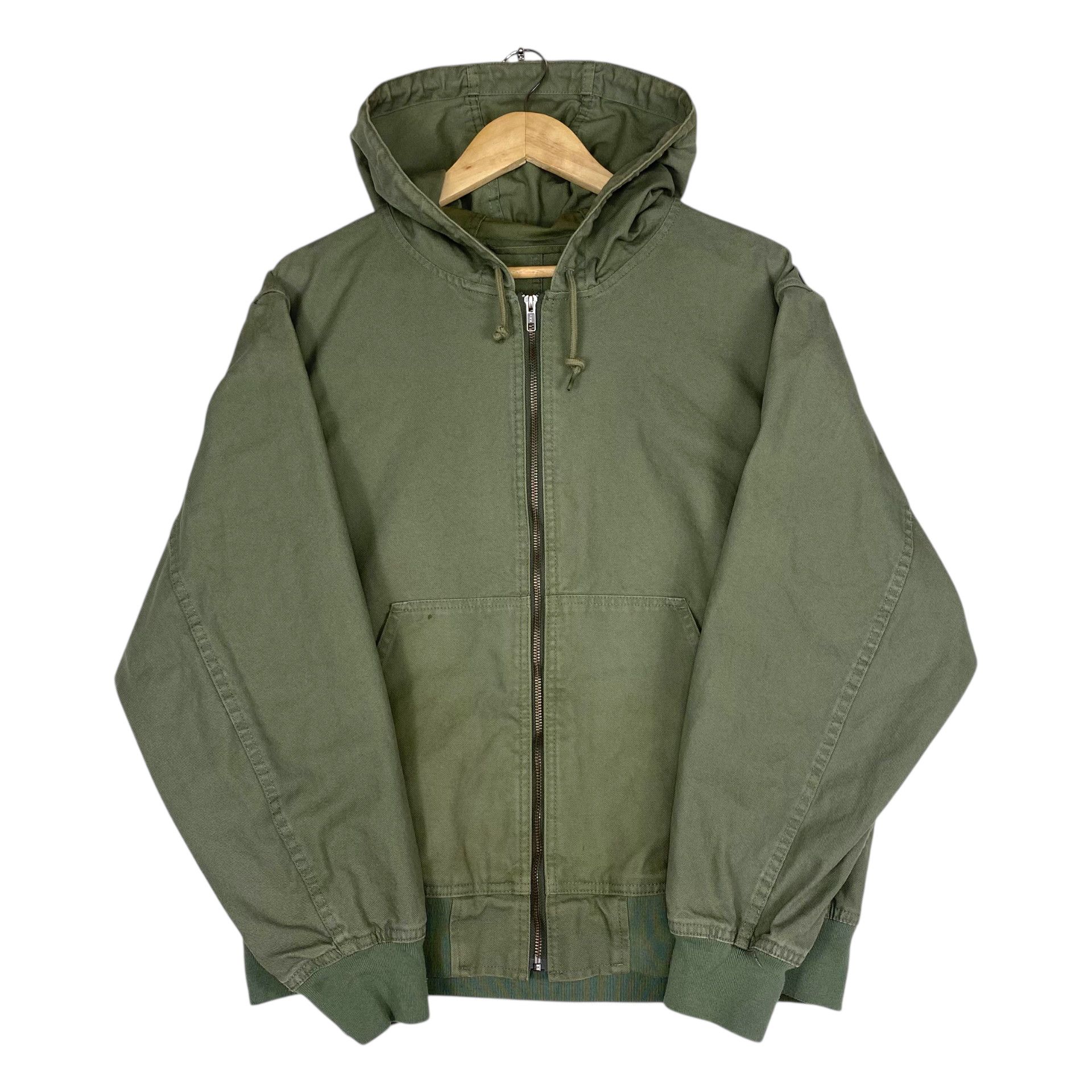Japanese Brand 💥GU JAPAN CANVAS HOODED JACKET Size US L / EU 52-54 / 3 - 5 Thumbnail