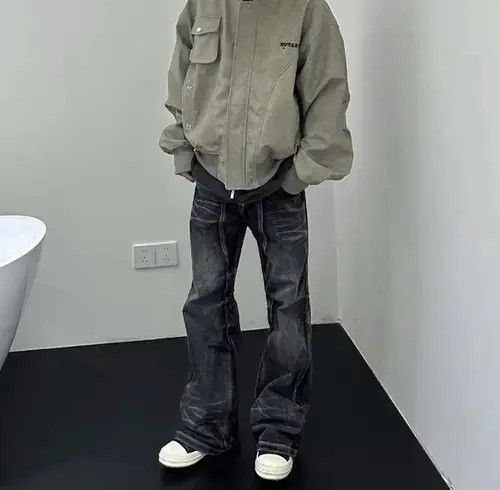 Japanese Brand Honeycomb Loose Flare Leg Vintage Design Jeans Size US 34 / EU 50 - 4 Thumbnail
