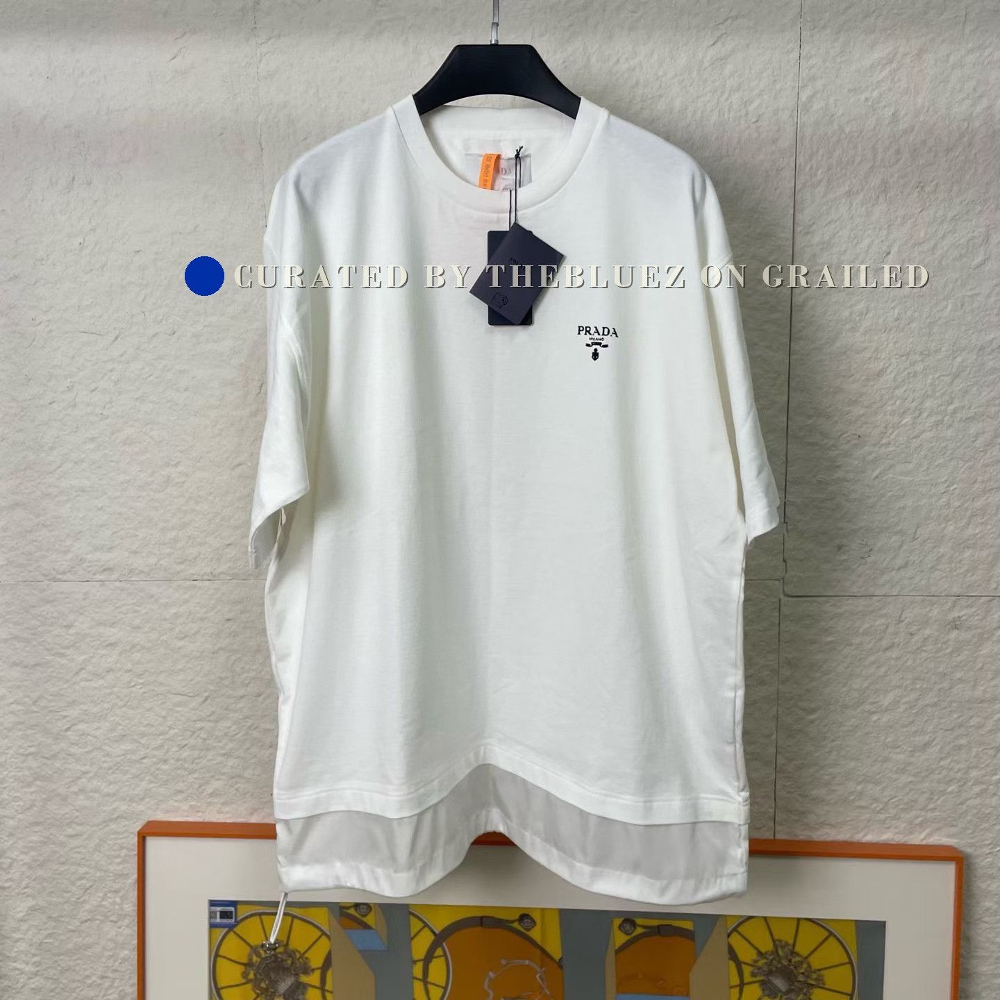 Prada Prada White Nylon Spliced Short-Sleeve Size US XL / EU 56 / 4 - 1 Thumbnail
