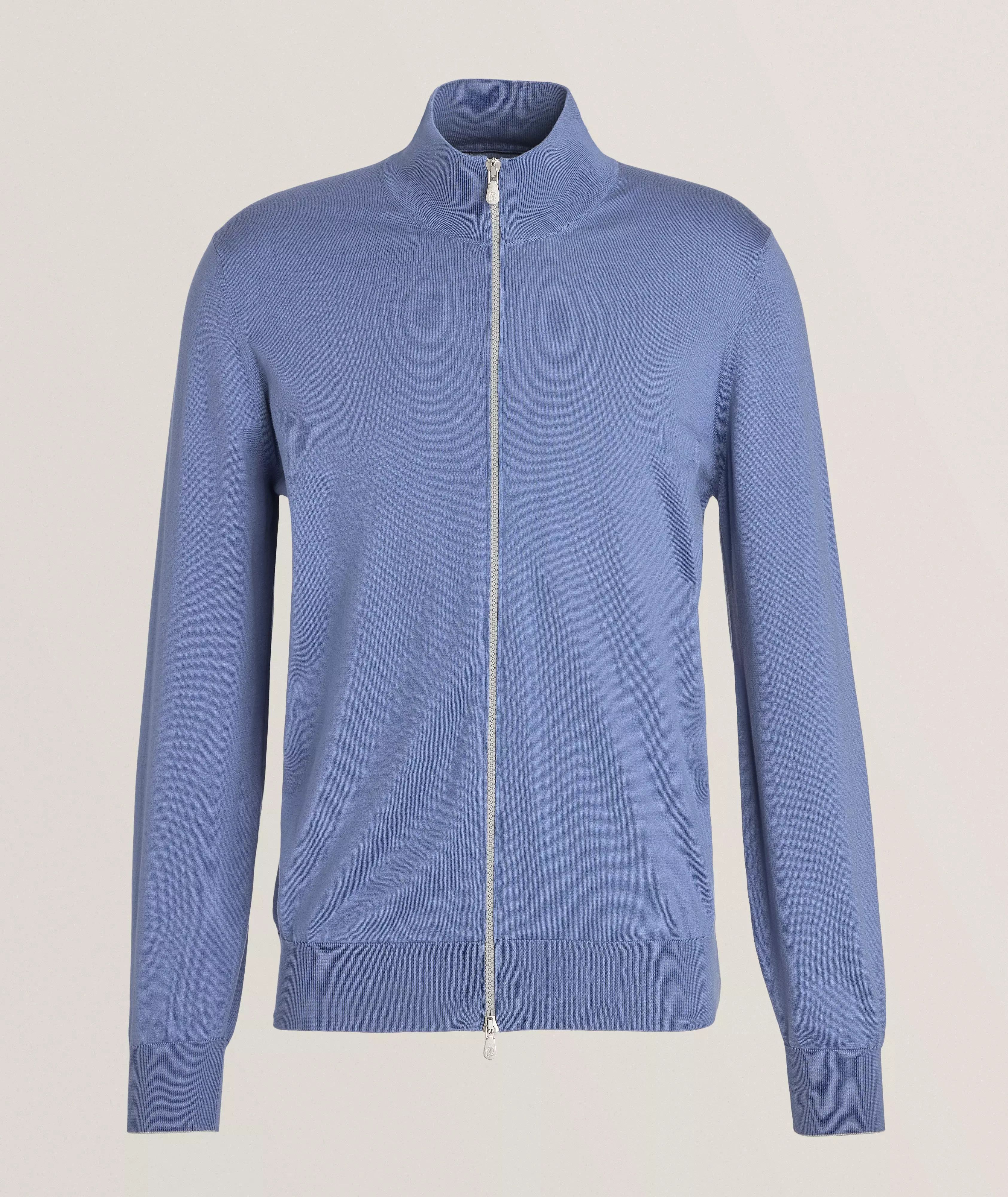 Brunello Cucinelli o1w1db10425 Cashmere Crew Neck Knit in Light Blue Size US M / EU 48-50 / 2 - 1 Thumbnail