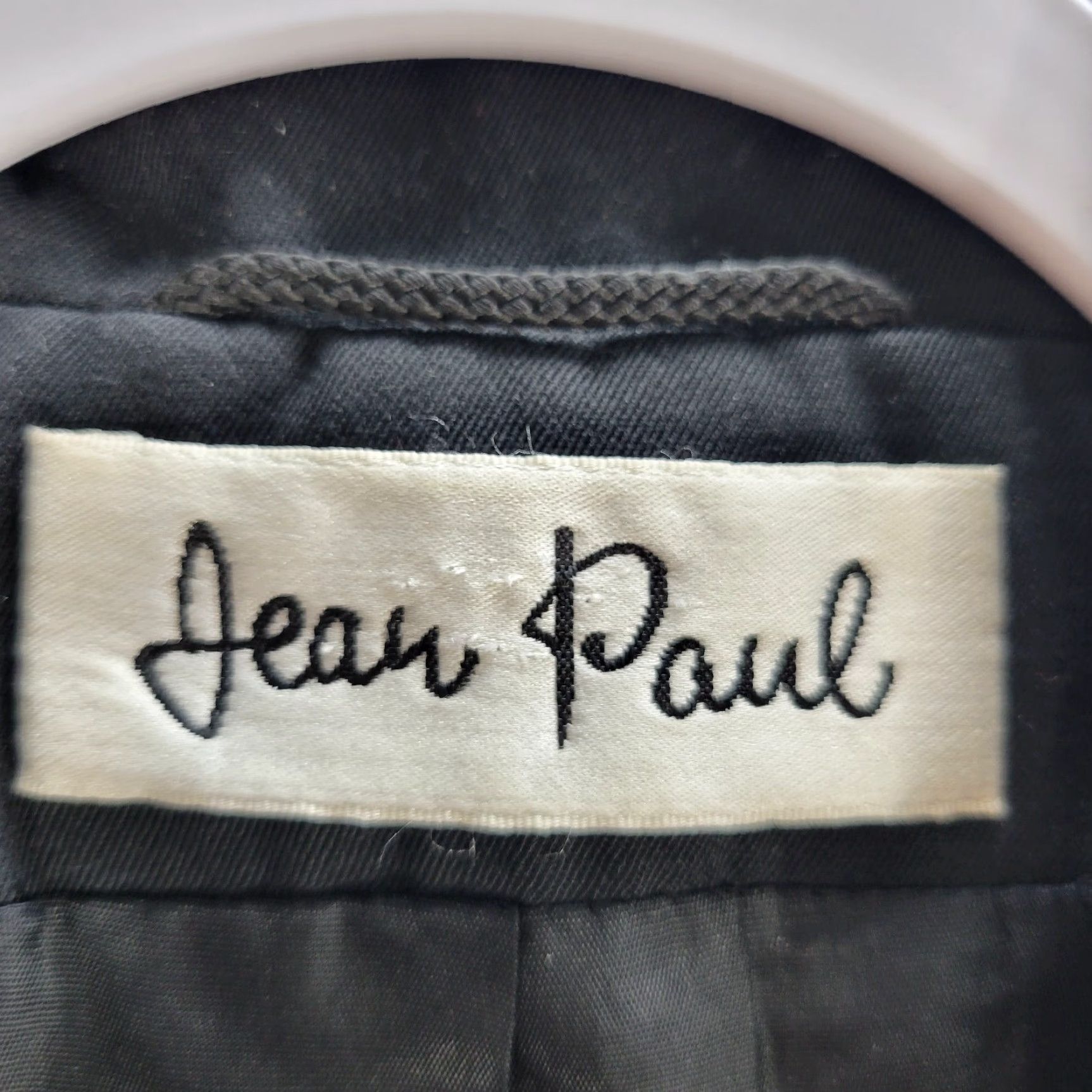 Doublet Vtg Jean Paul Black Crop Double-Breasted Blazer Made In Italy Lined Formal Sz 8 Size 30" / US 8 / IT 44 - 3 Thumbnail