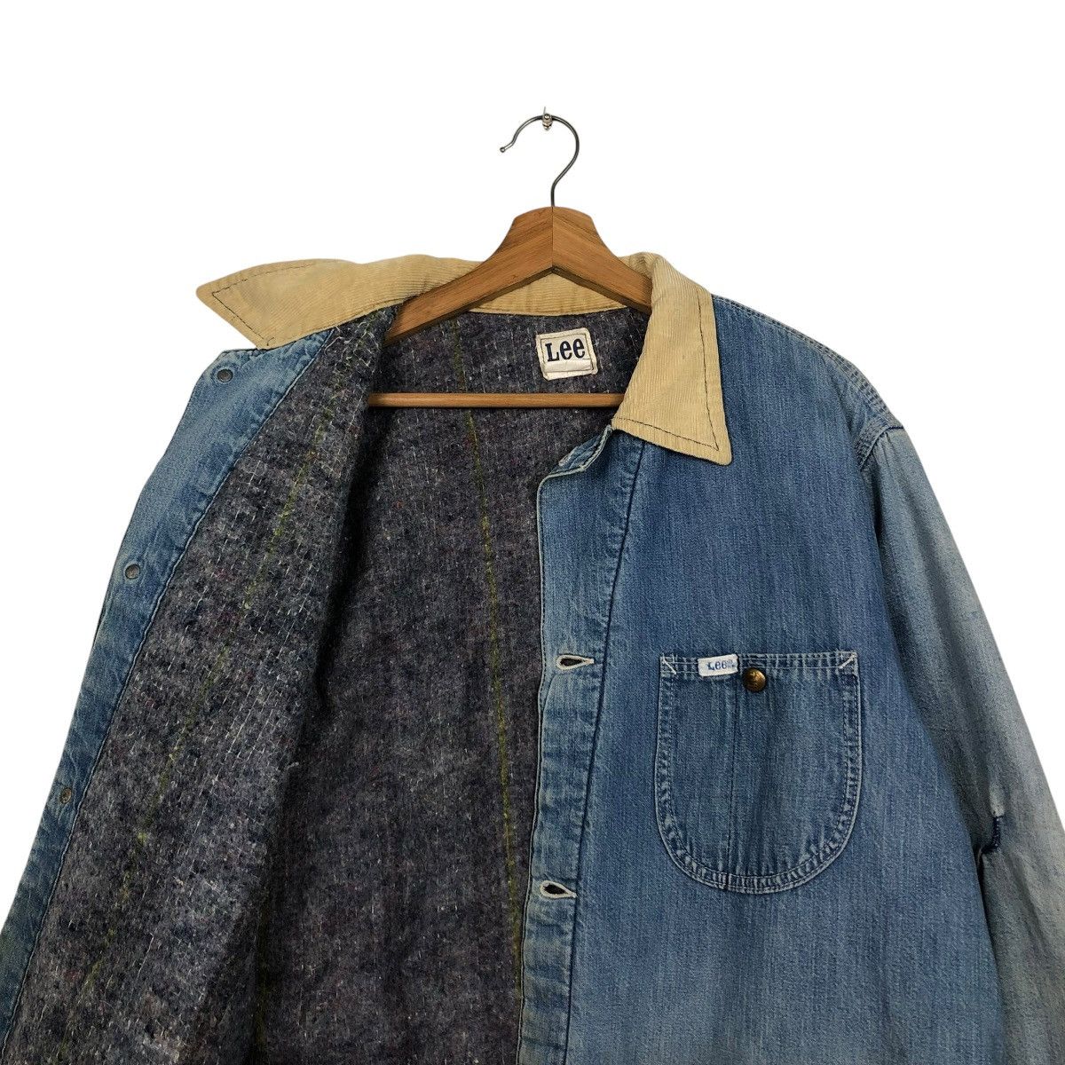 Lee 🔥VINTAGE CHORE WORKER JACKET LEE MADE IN USA BLANKET DENIM Size US M / EU 48-50 / 2 - 14 Thumbnail