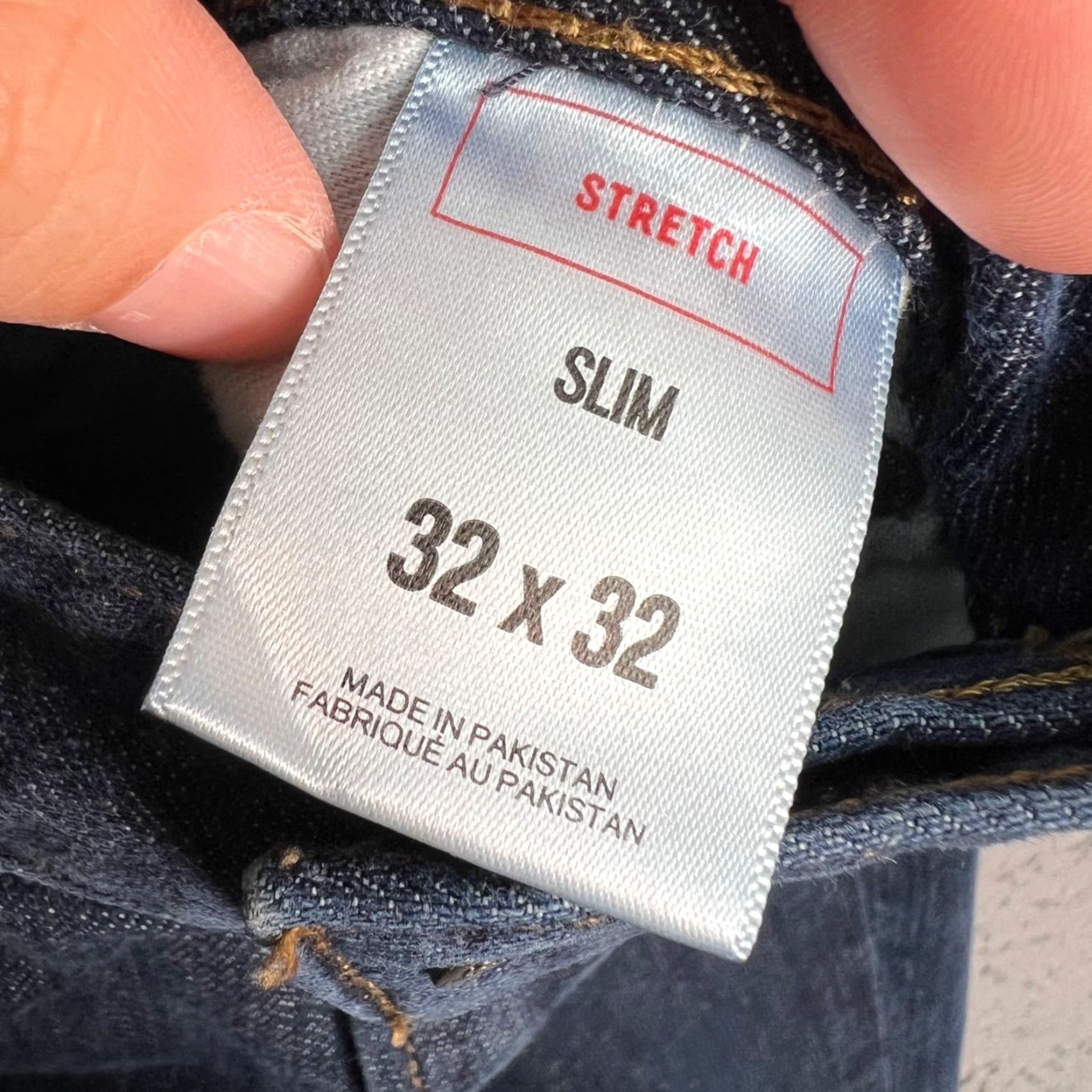 Express Express Jeans Mens Size 32 x 32 Blue Dark Wash Slim Stretch Denim Jeans 5-Pocket Straight Style Casual Regular Fit Size US 32 / EU 48 - 4 Thumbnail