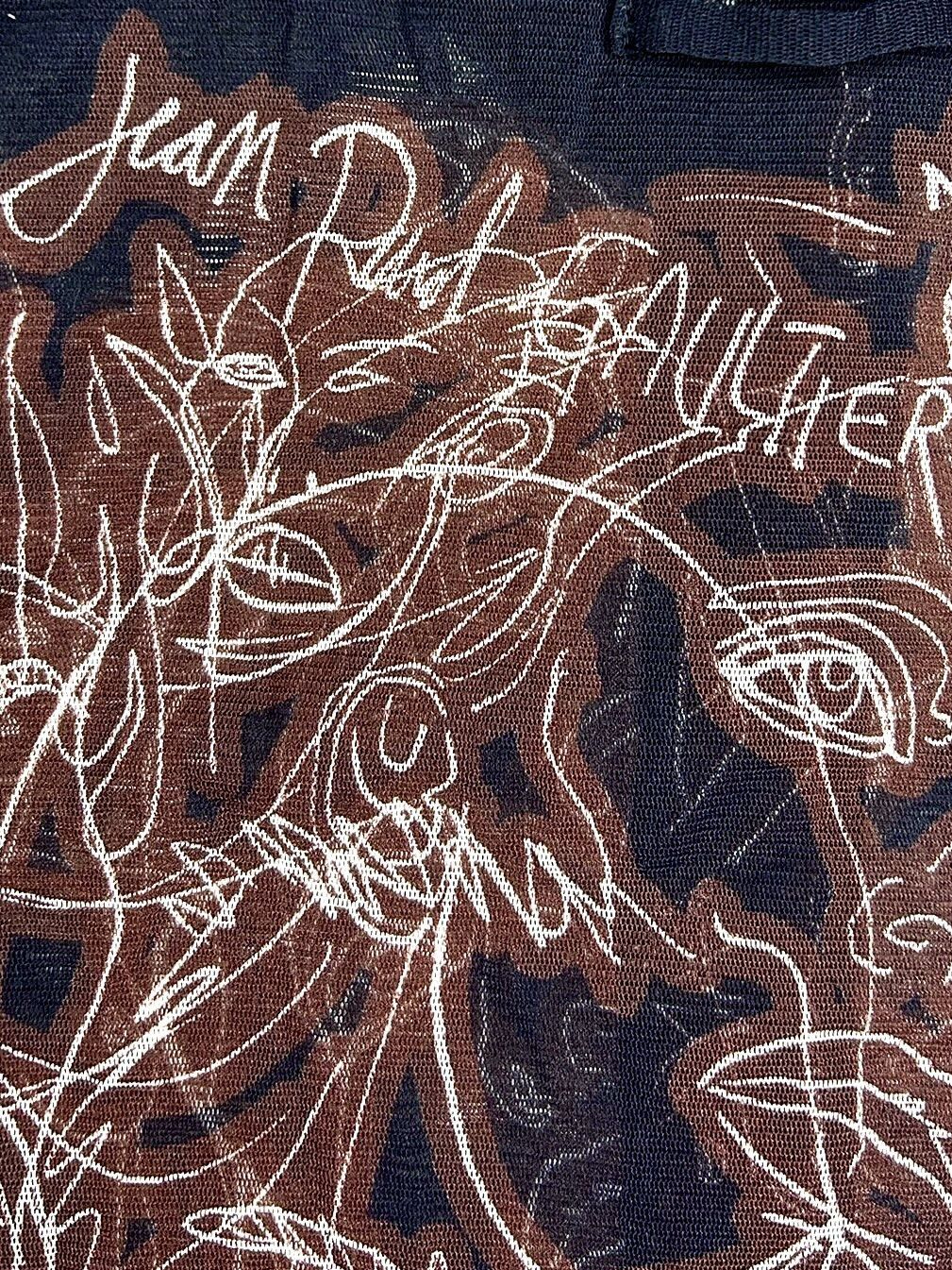 Jean Paul Gaultier 90s 'Sketchbook Faces' Mesh Cardigan Size M / US 6-8 / IT 42-44 - 6 Thumbnail