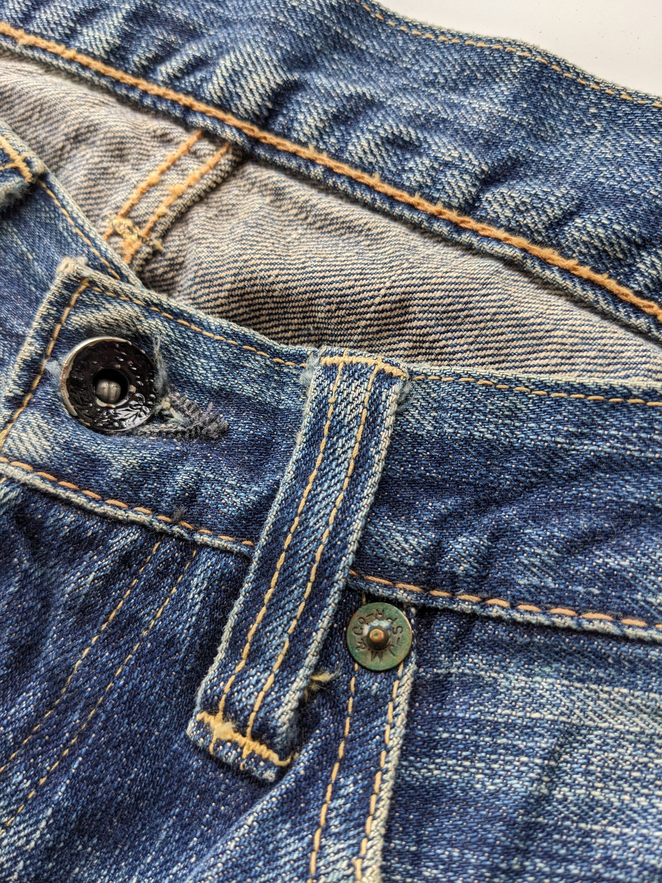 The Real McCoy's Joe Mccoy distressed selvedge jeans Size US 30 / EU 46 - 7 Thumbnail