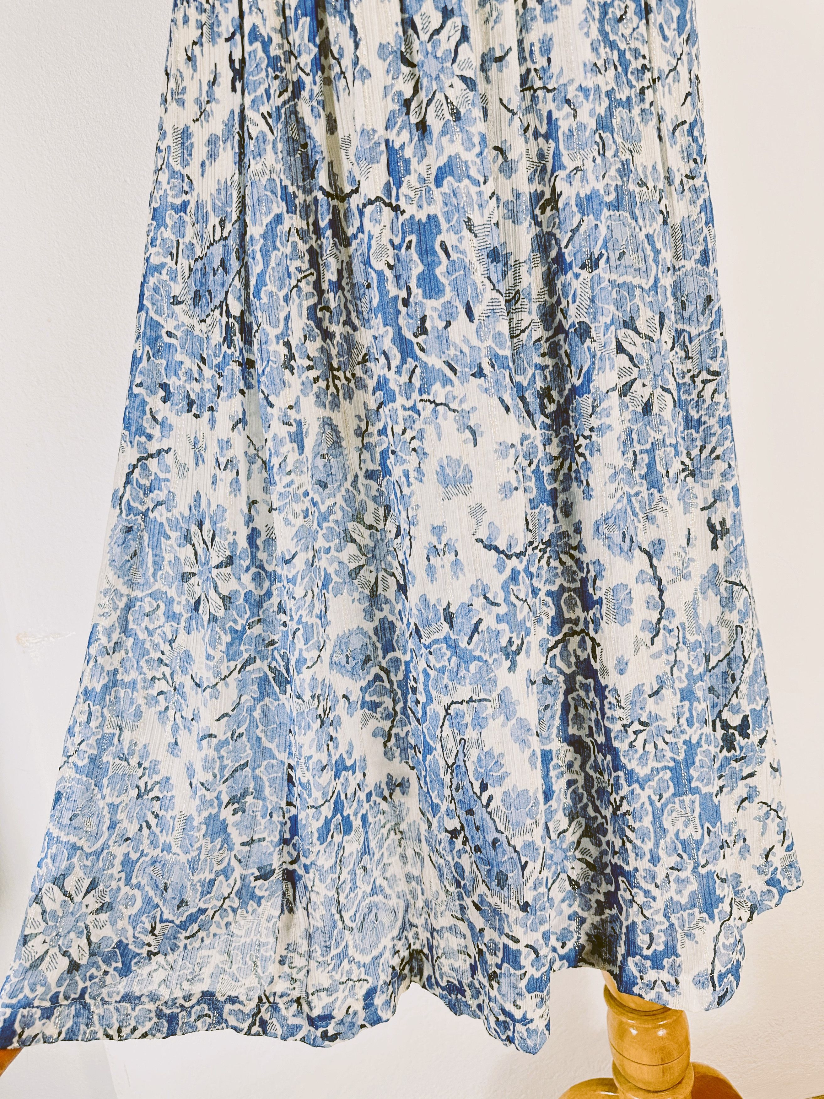 Sezane Blue Midi Skirt Size 26" / US 2 / IT 38 - 2 Thumbnail