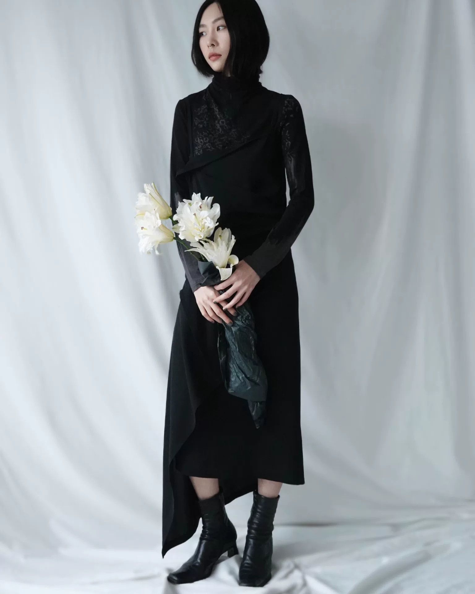 Limi Feu LimiFeu Asymmetrical Black Dress with Straps Size S / US 4 / IT 40 - 1 Thumbnail