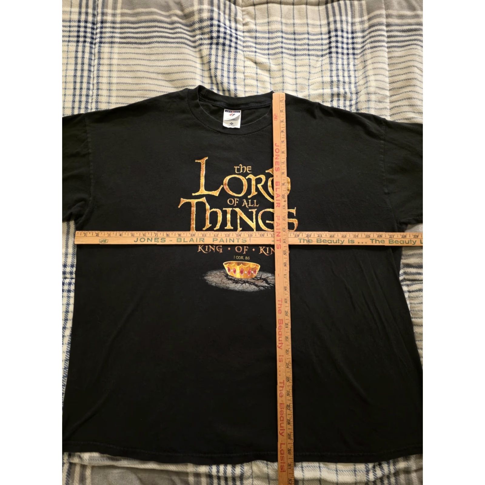 Jerzees VINTAGE Jerzees T-Shirt Lord Of The Rings Parody Jesus Black 2XL Mens Crew Neck Short Sleeve Graphic Print Retro 90s Size US XXL / EU 58 / 5 - 5 Thumbnail