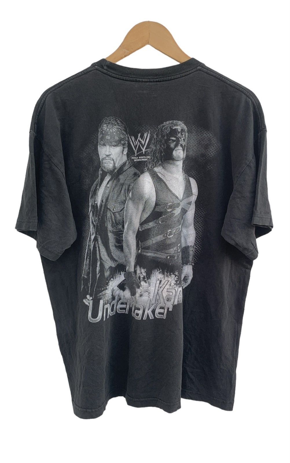 WWE Vintage WWE Kane and Undertaker Sun Faded T Shirt Size US XL / EU 56 / 4 - 2 Thumbnail