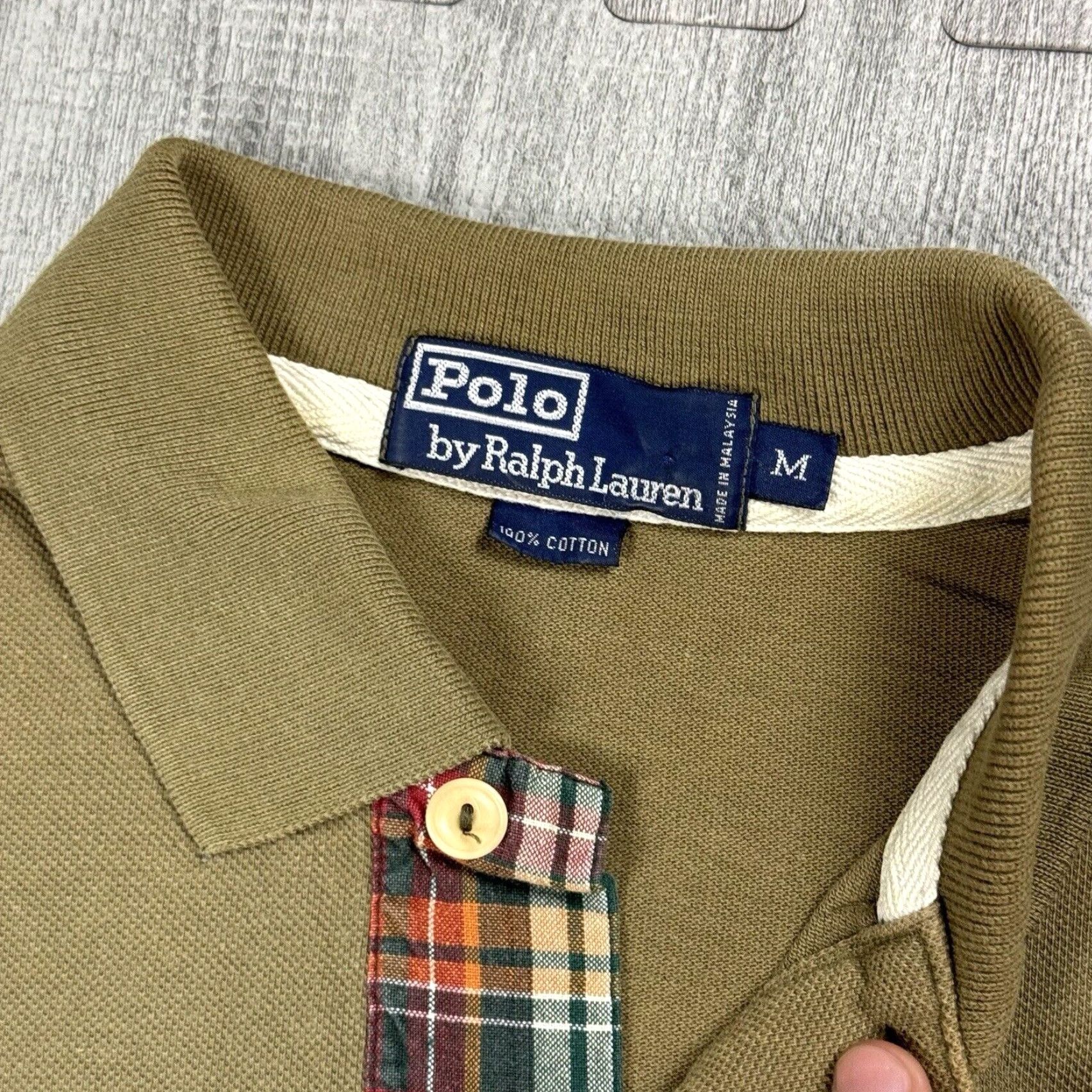 Polo Ralph Lauren VINTAGE Polo Ralph Lauren Short Sleeve Shirt Men Medium Brown Olive 90s Retro Preppy Logo Size US M / EU 48-50 / 2 - 3 Thumbnail