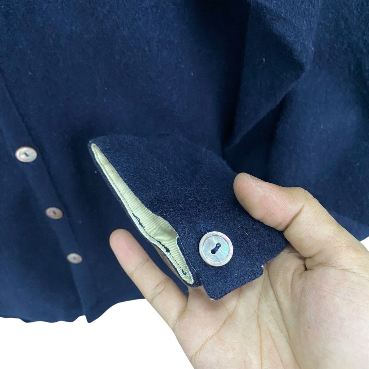 Edifice Japan Edifice Japan Wool Deck Style Button Jacket Navy Minimalist Size US M / EU 48-50 / 2 - 9 Thumbnail