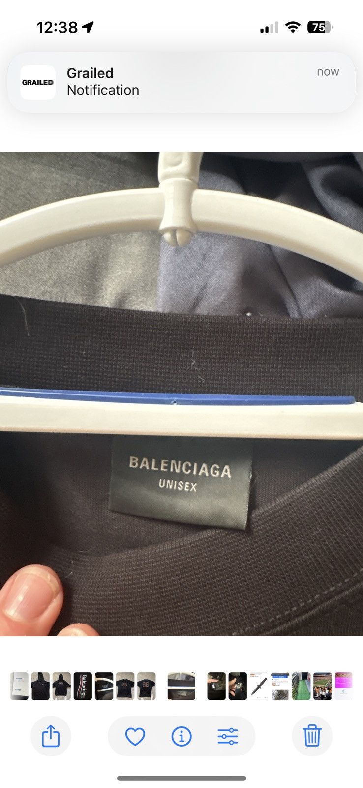 Balenciaga Balenciaga Crypto Tee 'M' Size US M / EU 48-50 / 2 - 3 Thumbnail