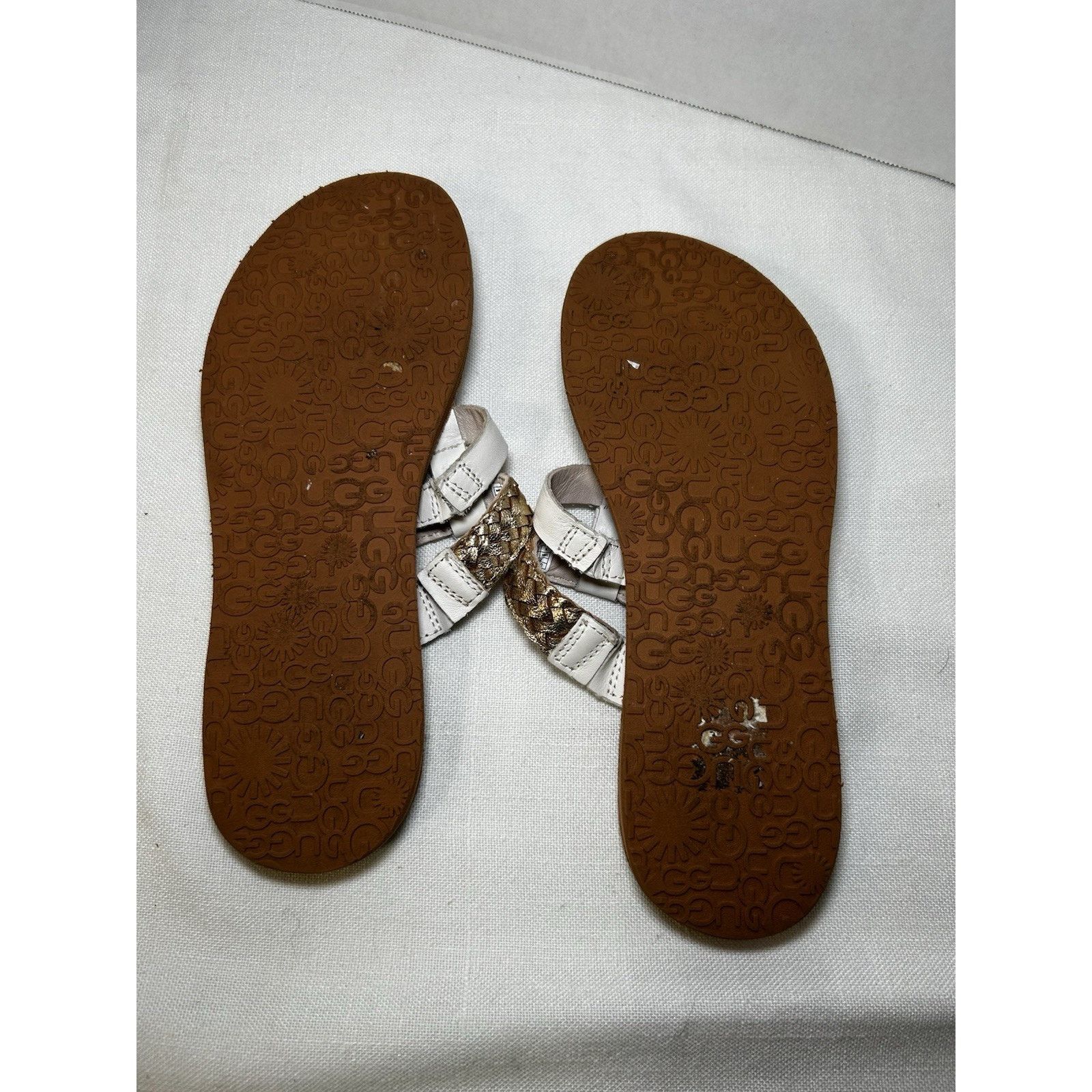 Ugg UGG Audra Leather Braided Thong Flip Flop Sandal Women SZ 9 Size US 9 / IT 39 - 6 Thumbnail