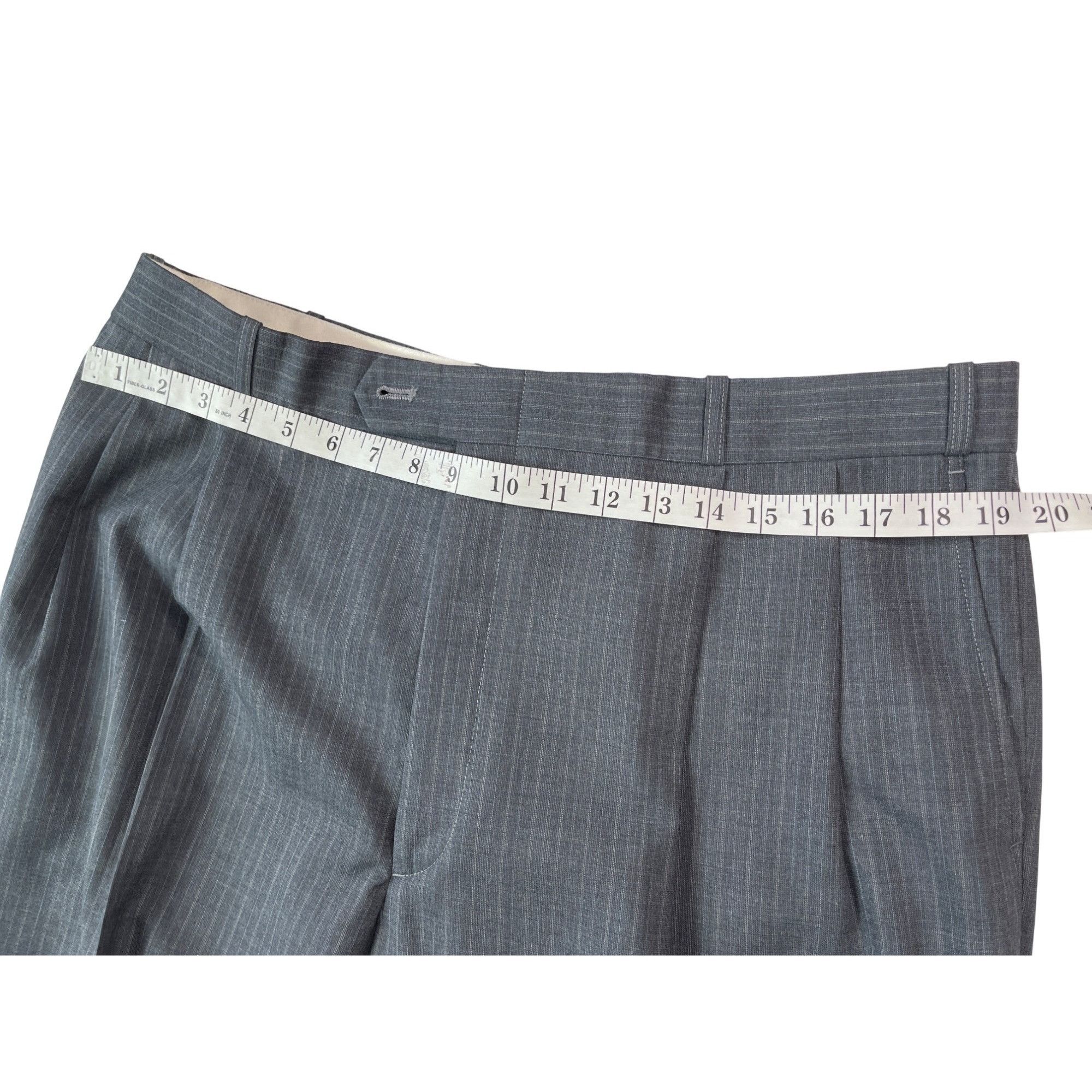 Other Mens Gray Pinstripe Two-Piece Suit 100% Wool Classic Fit Jac Size 44R - 17 Thumbnail