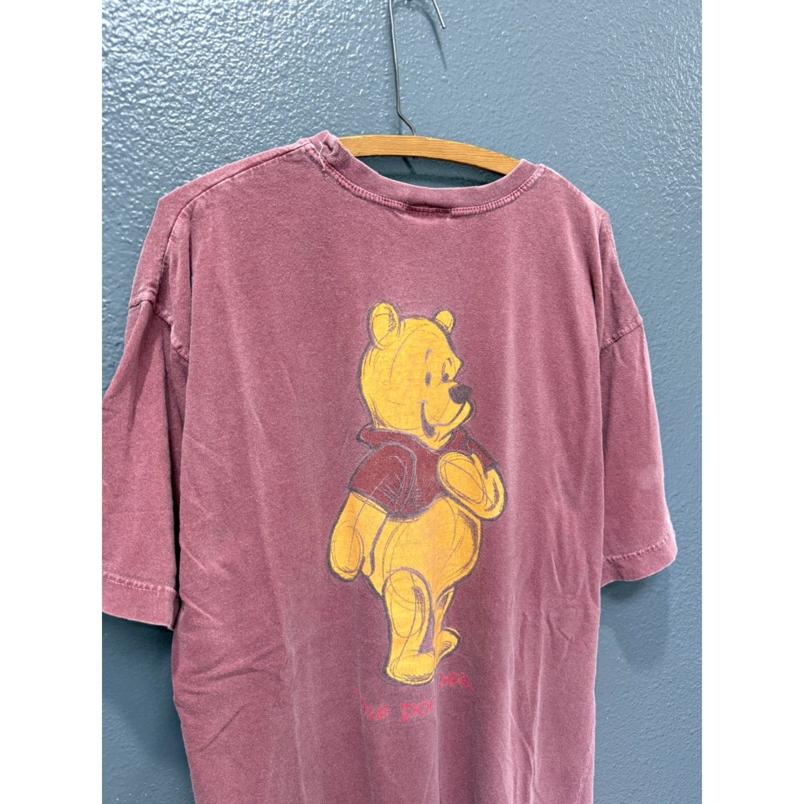 Disney VINTAGE Walt Disney Winnie The Pooh Tee Shirt L Red 90s Mens Shirt Size US L / EU 52-54 / 3 - 2 Thumbnail