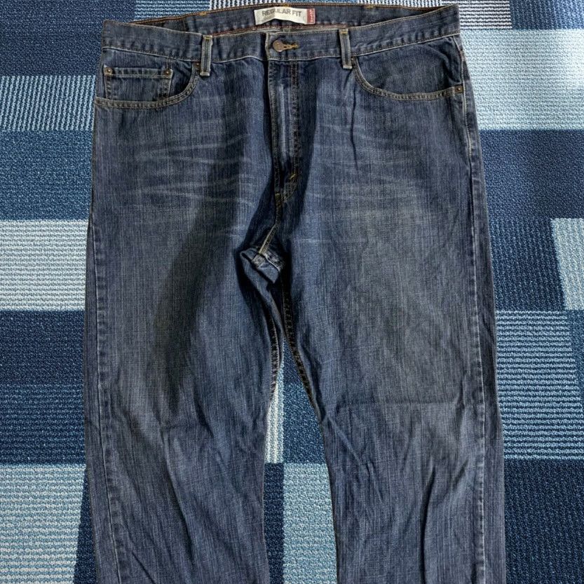 Levi's 505 Jeans Denim Dark Blue Wash Regular Fit Men's 40x30 Pants, Men's