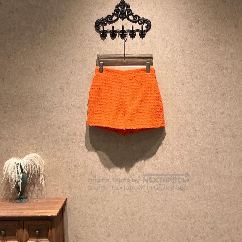 Valentino Valentino Orange tweed sequin Chanel-style shorts jacket Size S / US 4 / IT 40 - 4 Thumbnail