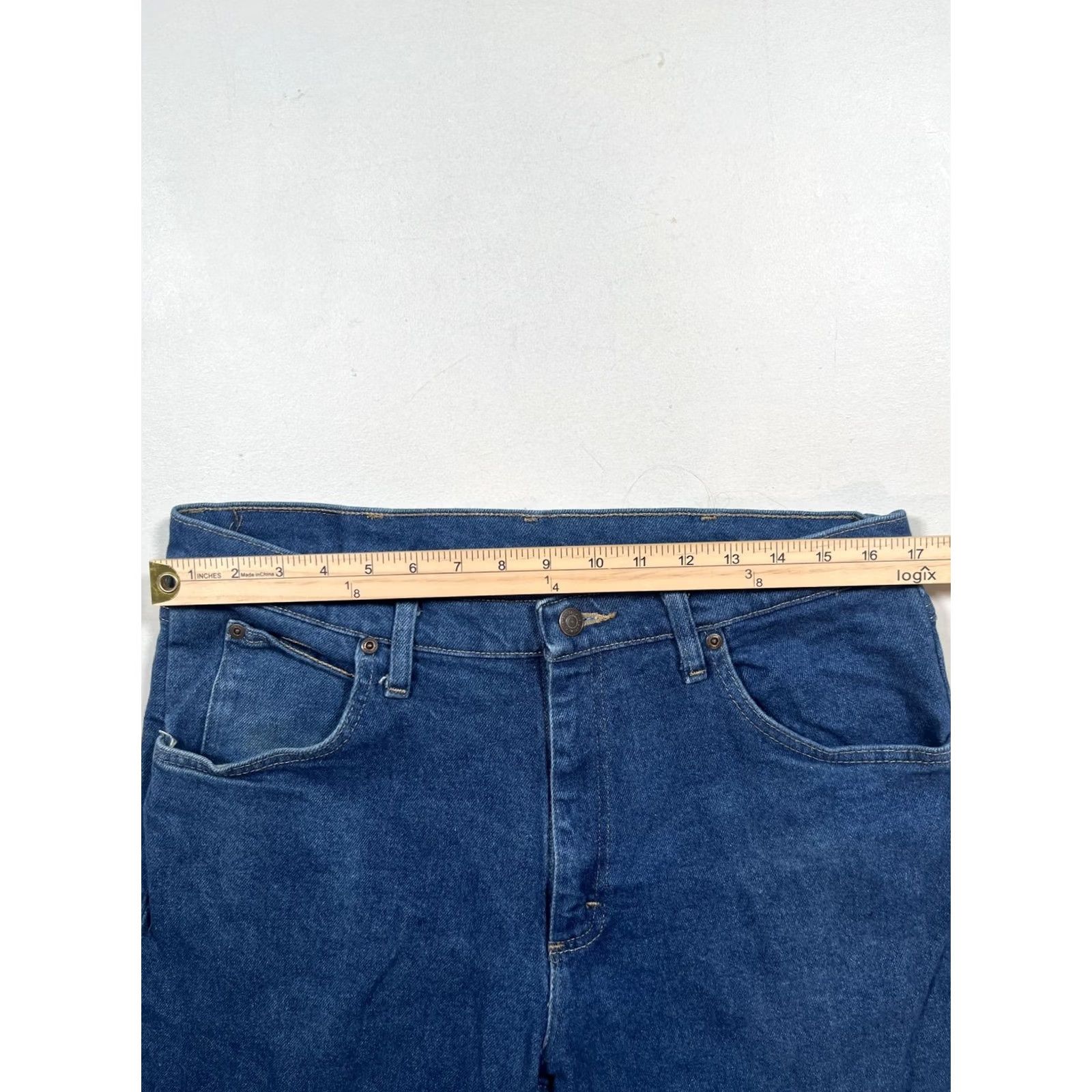 Wrangler Wrangler Jeans Mens 34x34 Blue Med Wash Denim Relaxed Straight Stretch 1007FXVMD Size US 34 / EU 50 - 6 Thumbnail