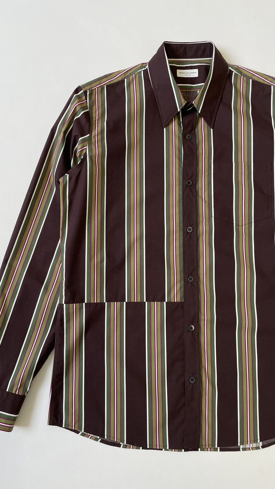 Dries Van Noten Sample Panelled 70s Stripe Shirt Size US M / EU 48-50 / 2 - 3 Thumbnail