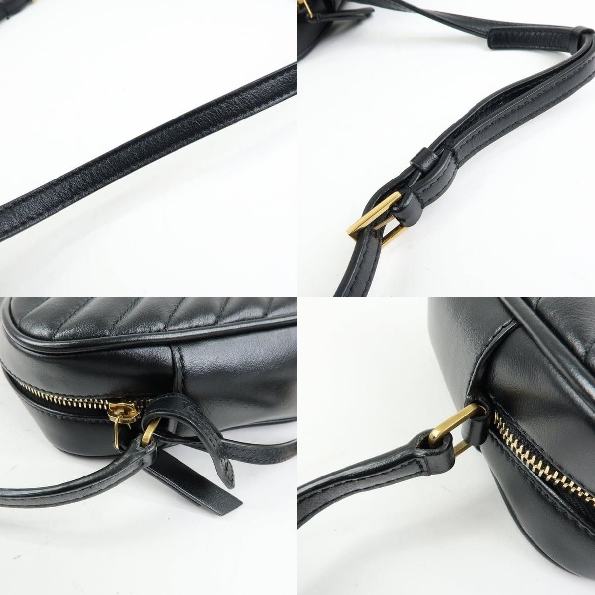 Saint Laurent Paris Saint Laurent Lou Quilted Calfskin Camera Bag Black Size ONE SIZE - 4 Thumbnail