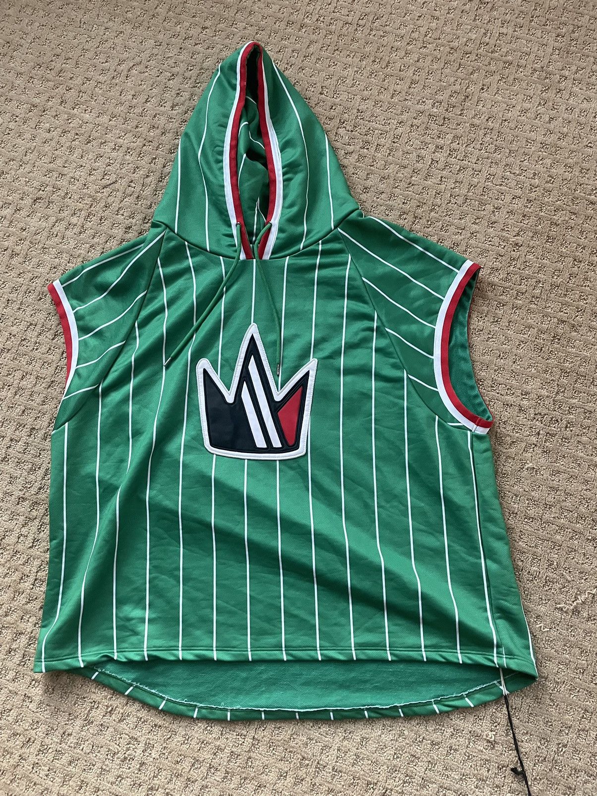 image of Barrow Green Sleeveless Hooded Tank Top, Men's (Size Medium)