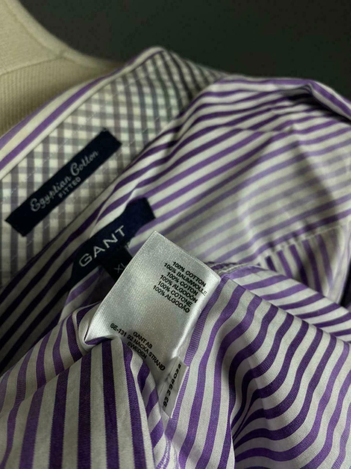 Gant Gant Oxford Egyptian Cotton Fitted Stripe Shirt Size XL Size US XL / EU 56 / 4 - 12 Thumbnail