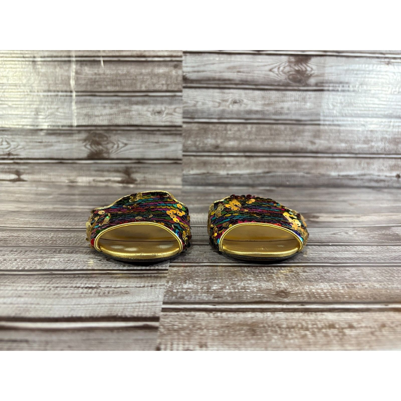 Dolce & Gabbana Dolce Gabbana Bellucci Leather and Sequins Flat Slides Size Size US 6 / IT 36 - 9 Thumbnail