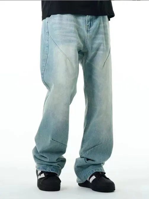 Japanese Brand Kurumi x Rina Washed distressed casual straight jeans y2k Size US 32 / EU 48 - 2 Thumbnail