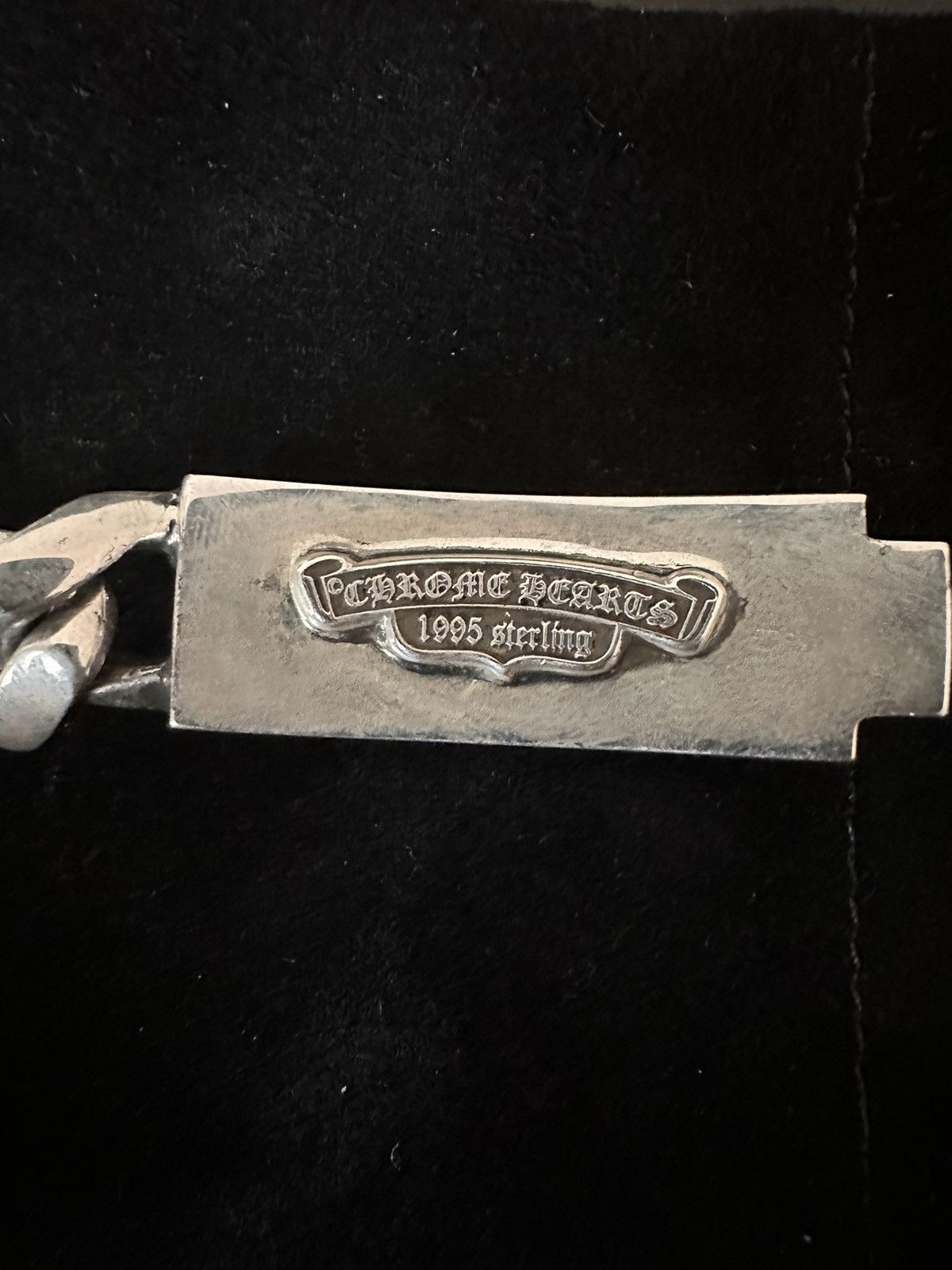 image of Chrome Hearts Dagger Cuban Link Chain in Silver, Men's