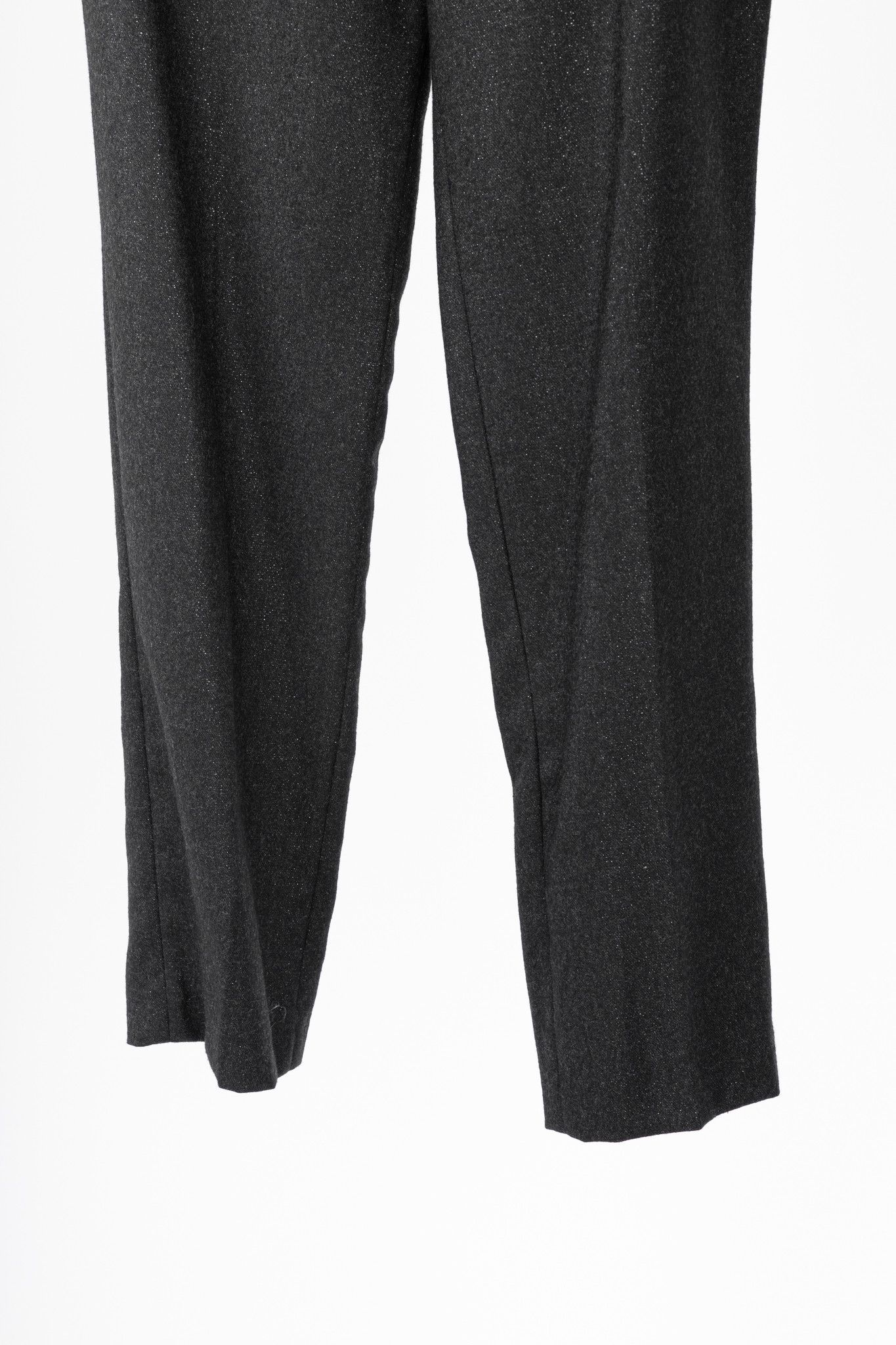 Brunello Cucinelli Brunello Cucinelli Black Metallic Wool-Blend Trousers Size 28" / US 6 / IT 42 - 5 Thumbnail