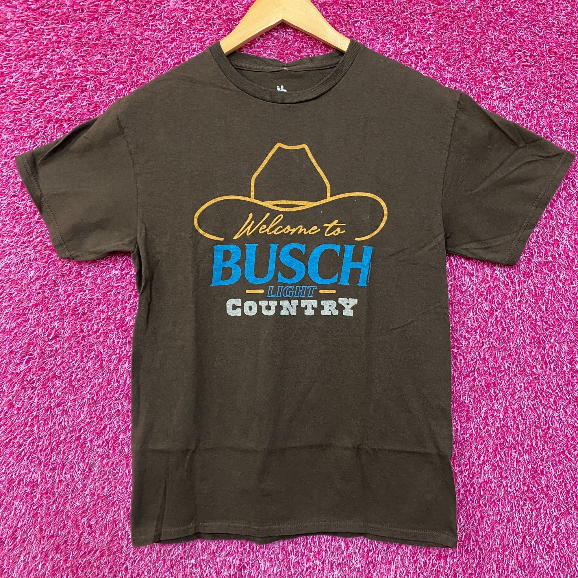 Junk Food Welcome to Busch Light Country Cowboy Hat Tan T-Shirt Small Size US S / EU 44-46 / 1 - 1 Thumbnail
