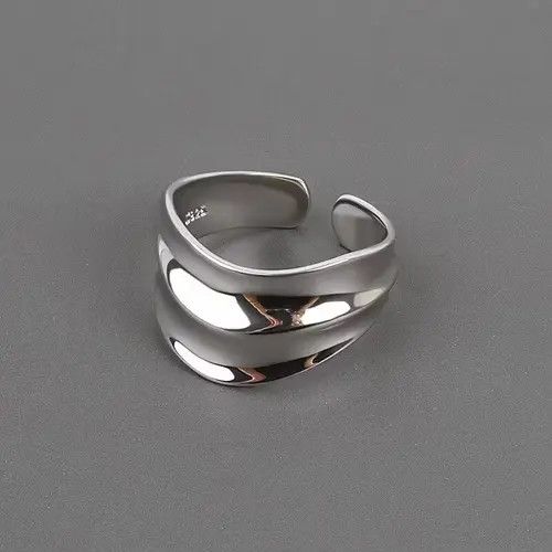 Vintage Modern Minimalistic Rave Ring Size ONE SIZE - 3 Thumbnail