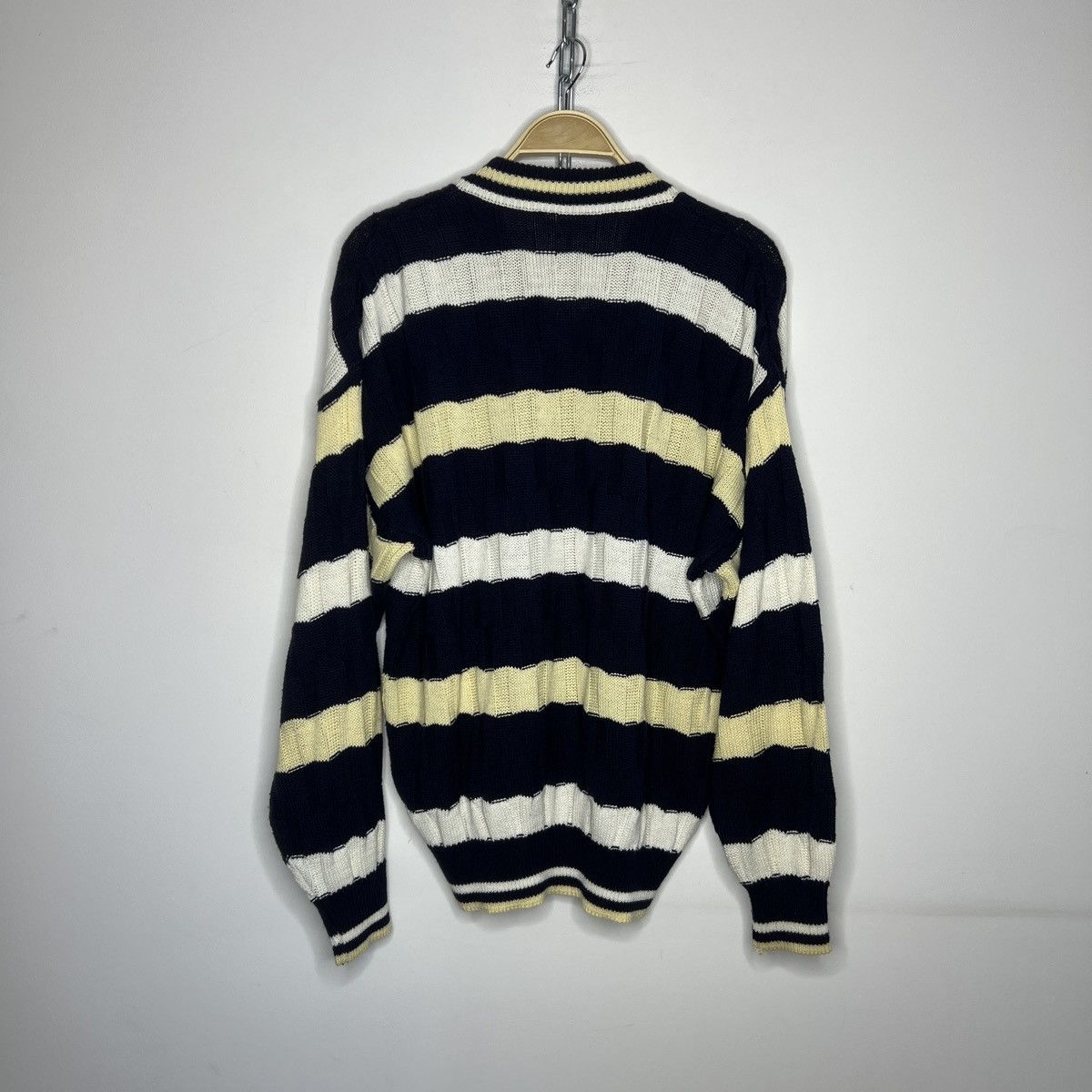 Designer × Vintage × Yves Saint Laurent Vintage 90s YSL Yves Saint Laurent cable knit chunky sweater Size US L / EU 52-54 / 3 - 8 Thumbnail